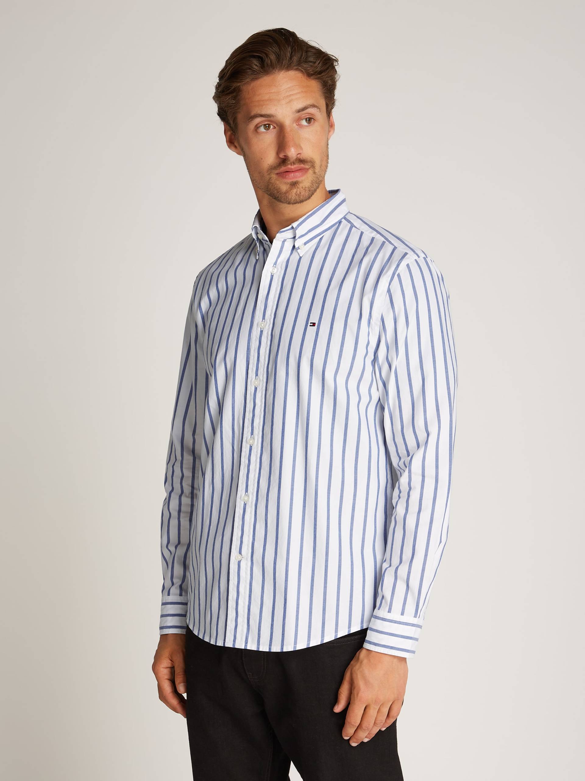 Tommy Hilfiger Businesshemd »FLEX POPLIN NAUTICAL STP SHIRT« von TOMMY HILFIGER