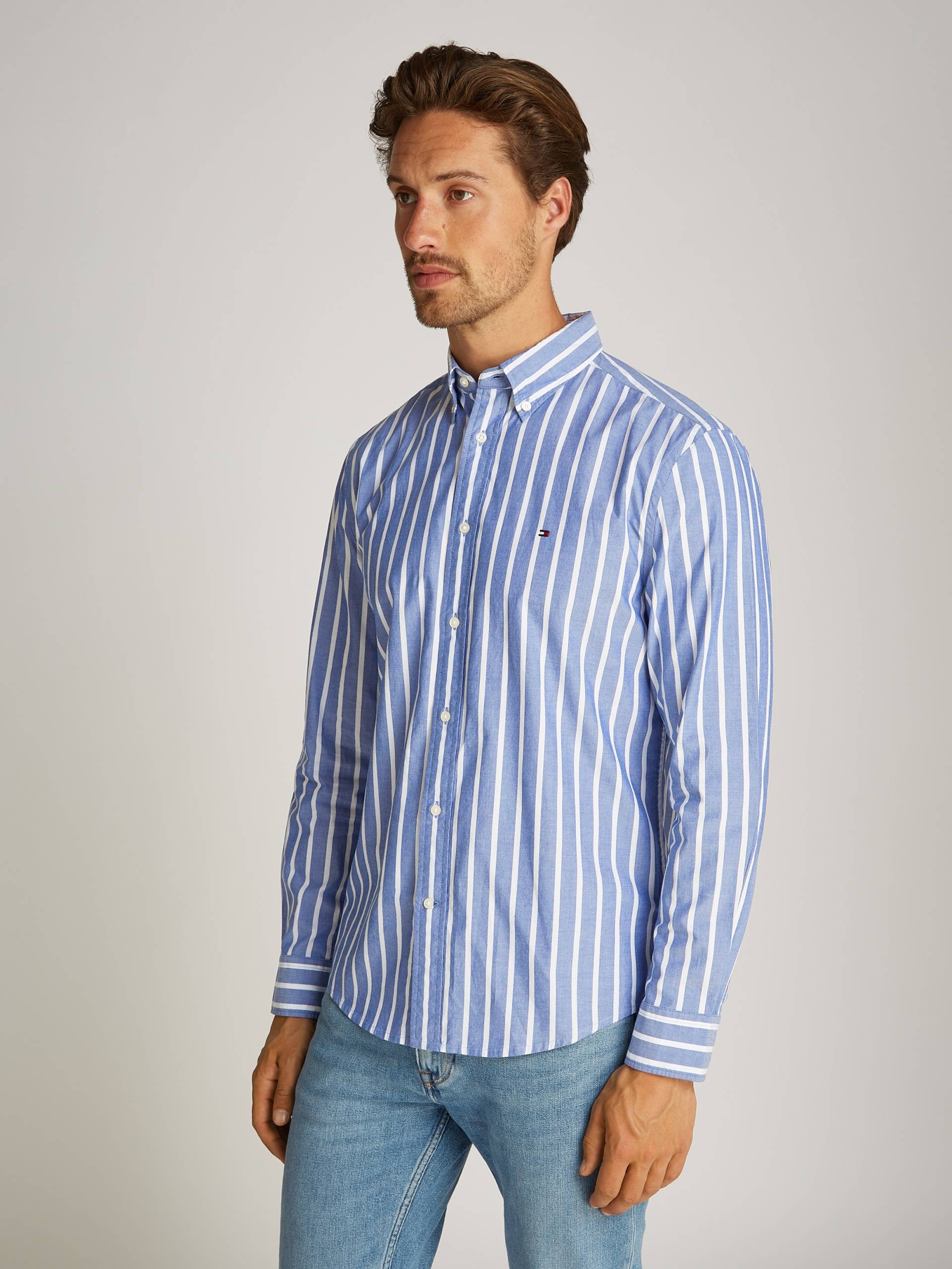 Tommy Hilfiger Businesshemd »FLEX POPLIN NAUTICAL STP SHIRT« von TOMMY HILFIGER