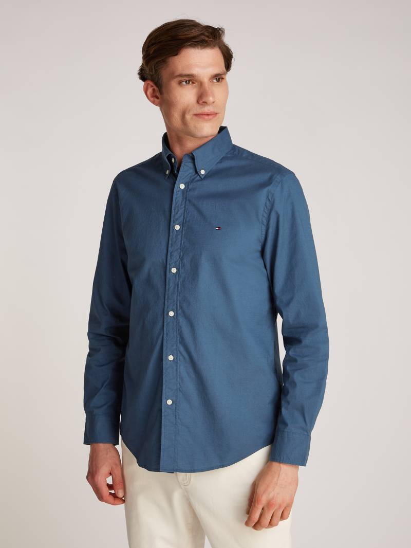 Tommy Hilfiger Businesshemd »FLEX POPLIN SOLID RF SHIRT 1«, mit Logostickerei von TOMMY HILFIGER