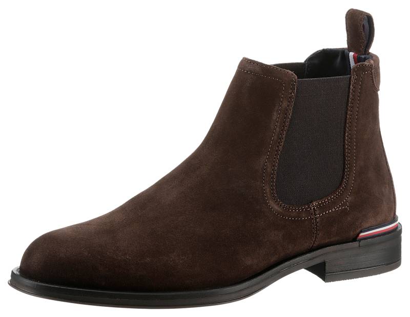 Tommy Hilfiger Chelseaboots »CORE RWB HILFIGER SUEDE CHELSEA«, mit Streifen in der Ferse von TOMMY HILFIGER