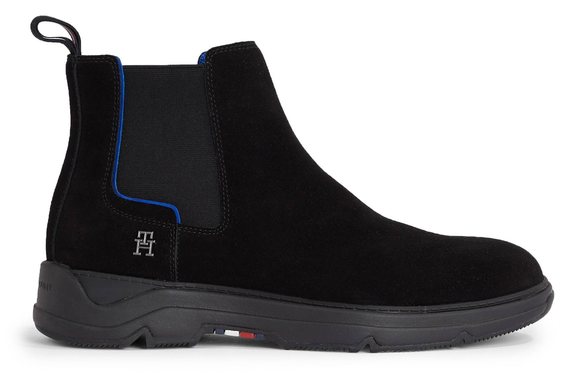 Tommy Hilfiger Chelseaboots »PREMIUM TH SUEDE HYBRID CHELSEA«, mit beidseitigem Stretcheinsatz von TOMMY HILFIGER