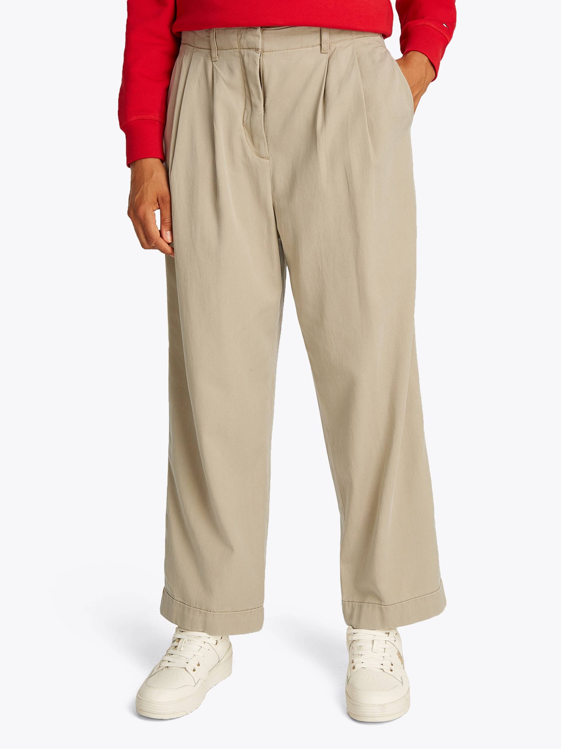 Tommy Hilfiger Chinohose »CO TENCEL RLXD STR PULL ON CHINO«, mit Logostickerei von TOMMY HILFIGER