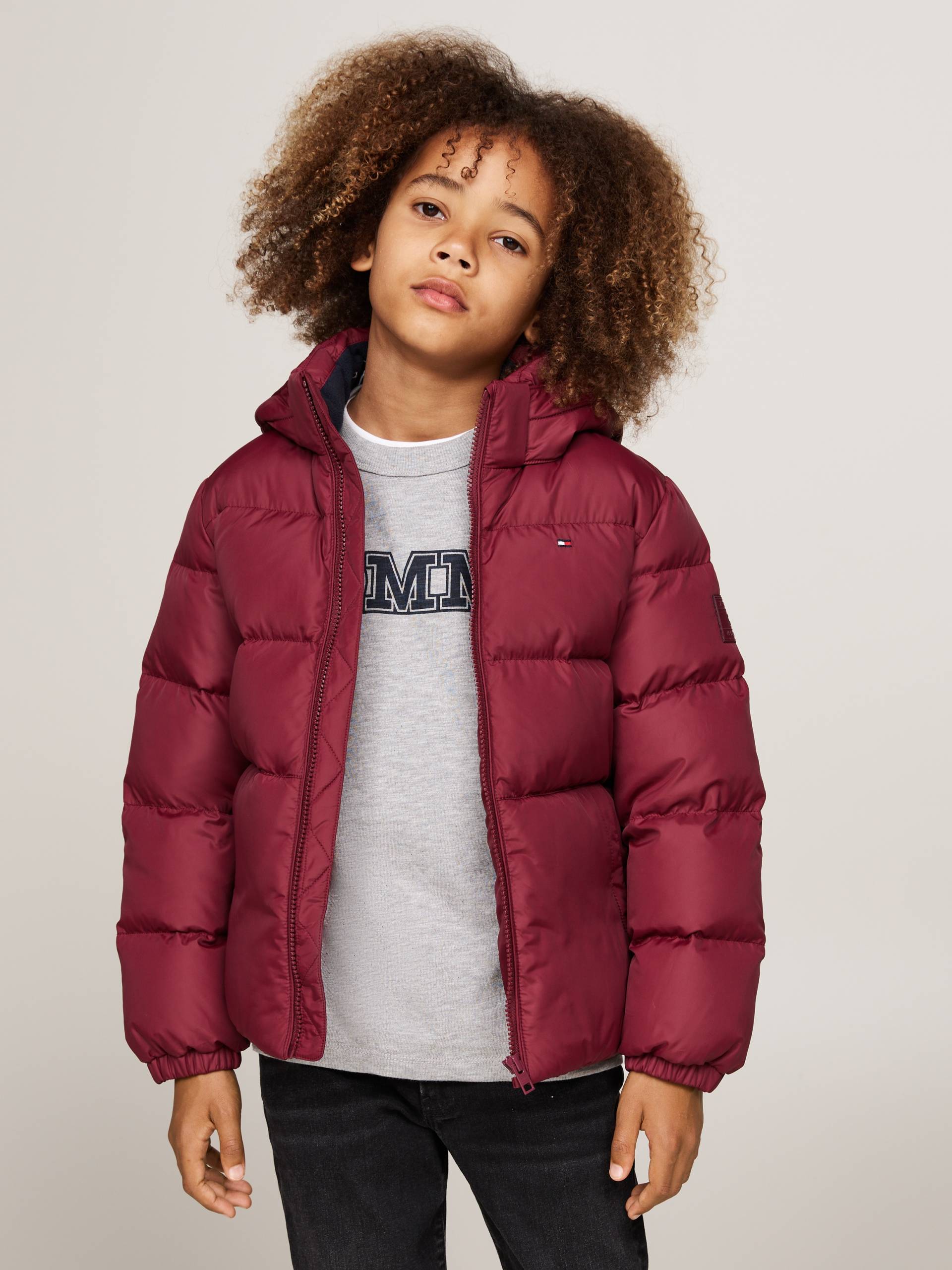 Tommy Hilfiger Daunenjacke »ESSENTIAL DOWN JACKET«, mit Kapuze, Baby bis 2 Jahre; mit Logo-Patch und Flaglabel von TOMMY HILFIGER