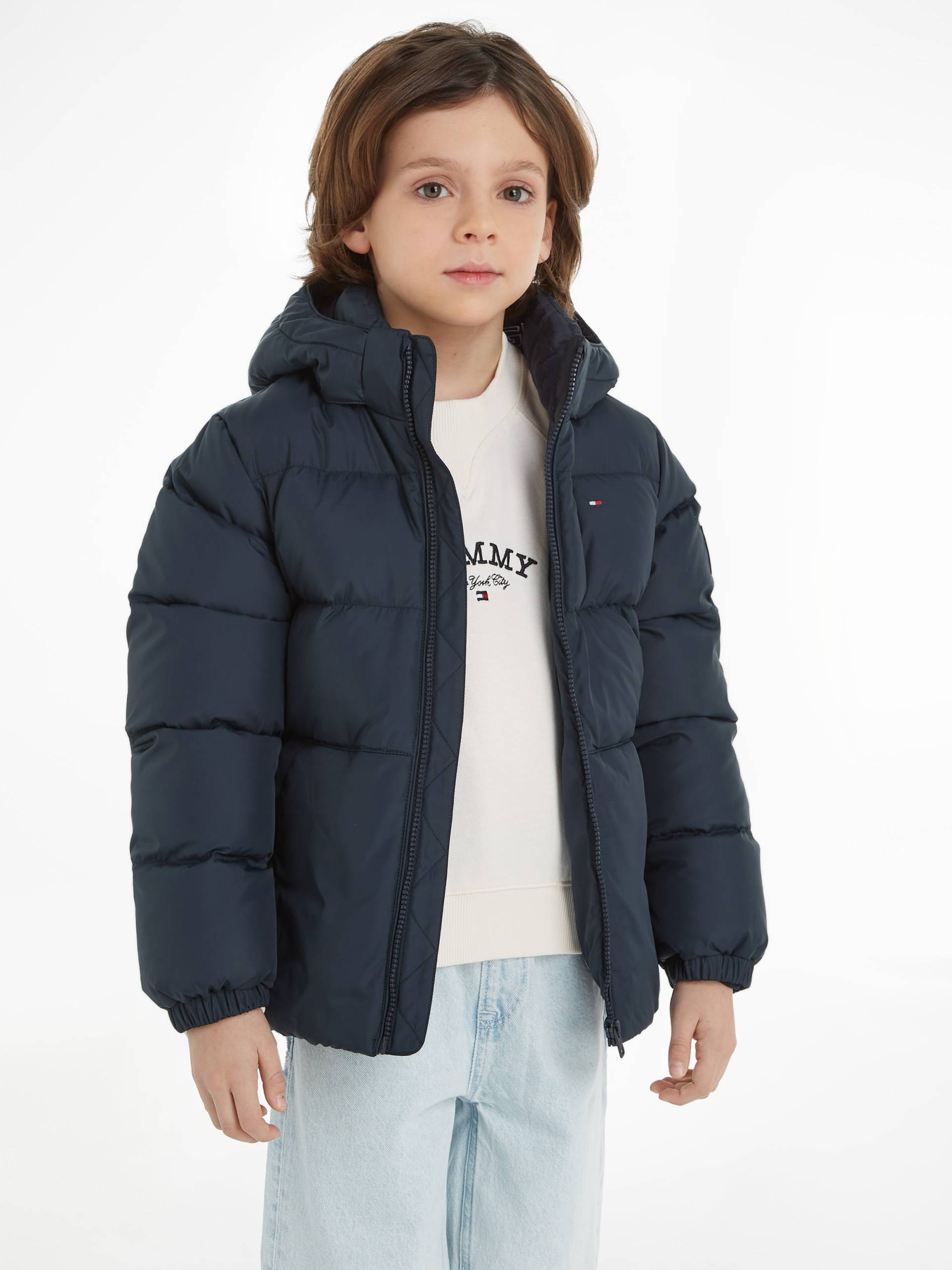 Tommy Hilfiger Daunenjacke »ESSENTIAL DOWN JACKET«, mit Kapuze, mit Logo-Patch von TOMMY HILFIGER