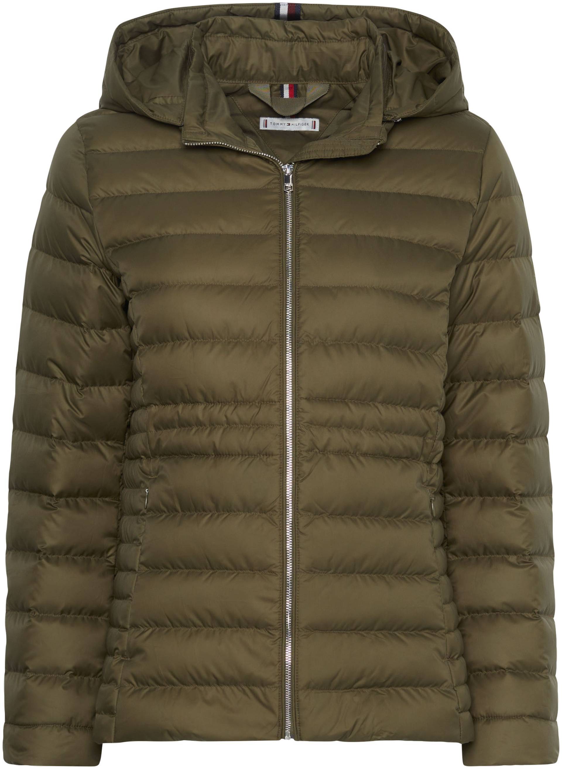 Tommy Hilfiger Daunenjacke »FEMININE LW DOWN JACKET«, mit Kapuze, mit Tommy Hilfiger Markenlabel von TOMMY HILFIGER