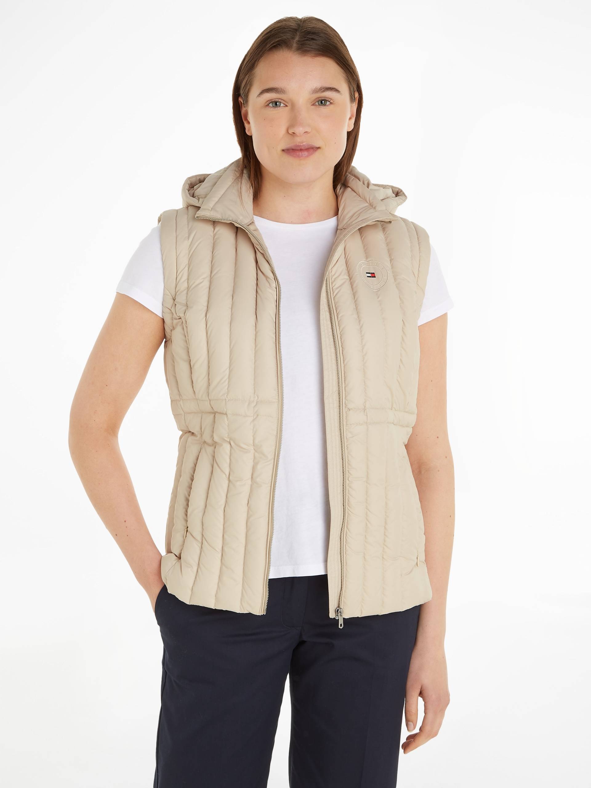 Tommy Hilfiger Daunenweste »FEMININE LW DOWN VEST«, mit Logostickerei von TOMMY HILFIGER