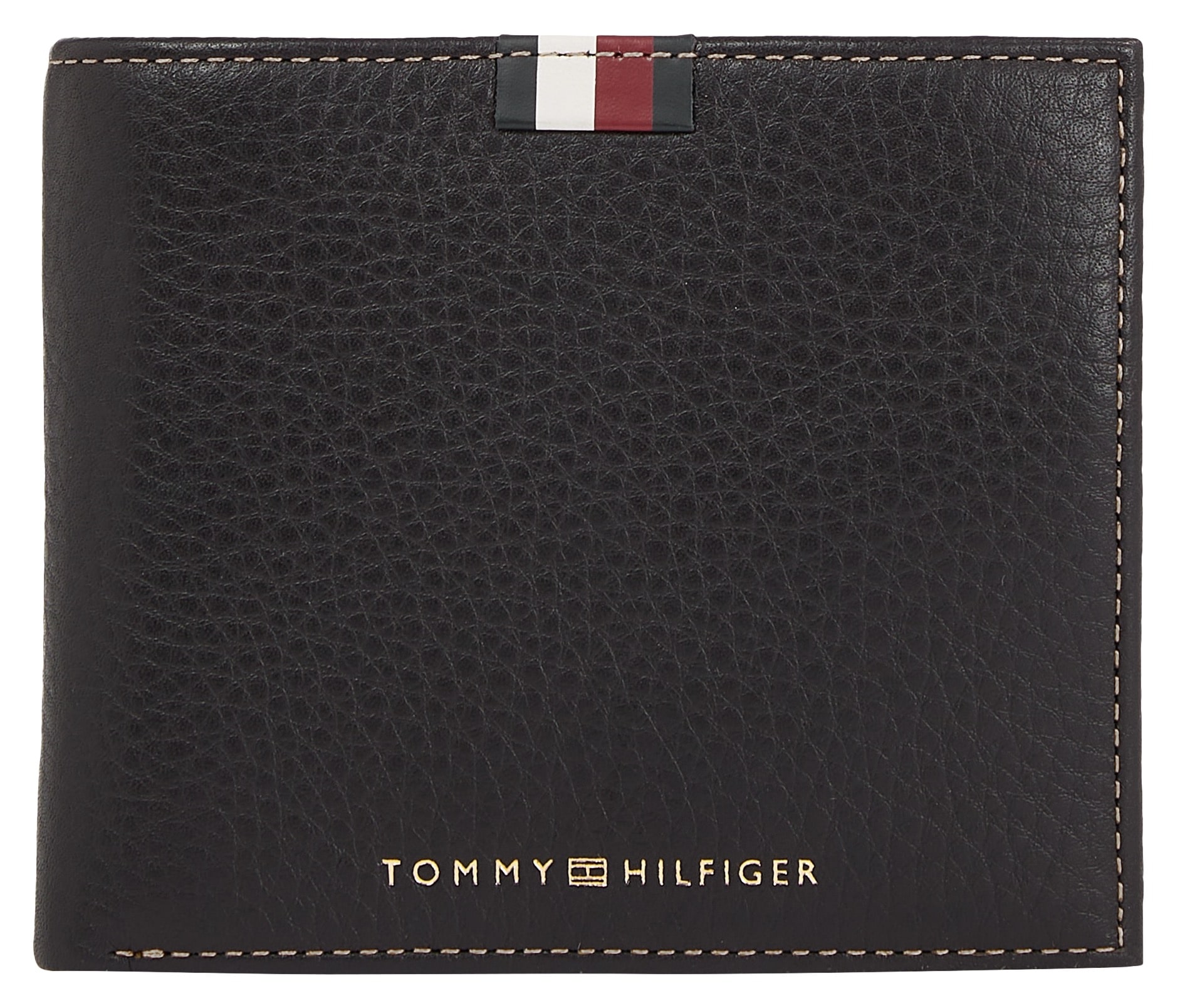 Tommy Hilfiger Geldbörse »TH CORP LEATHER FLAP AND COIN«, Geldbörse Portemonnaie Herrenbörse Lederbörse von TOMMY HILFIGER