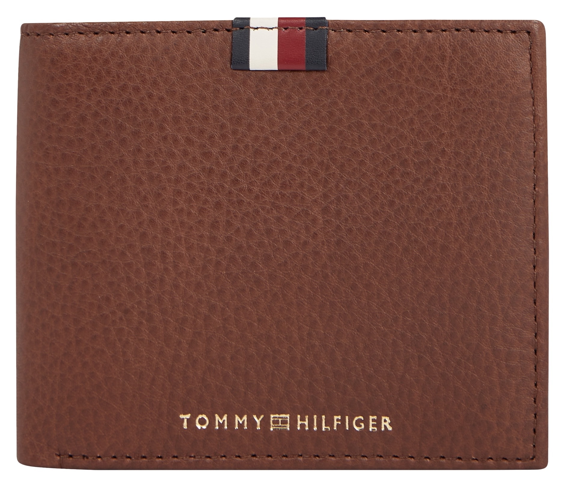 Tommy Hilfiger Geldbörse »TH PREM LEA CC FLAP AND COIN«, in schlichter Optik von TOMMY HILFIGER