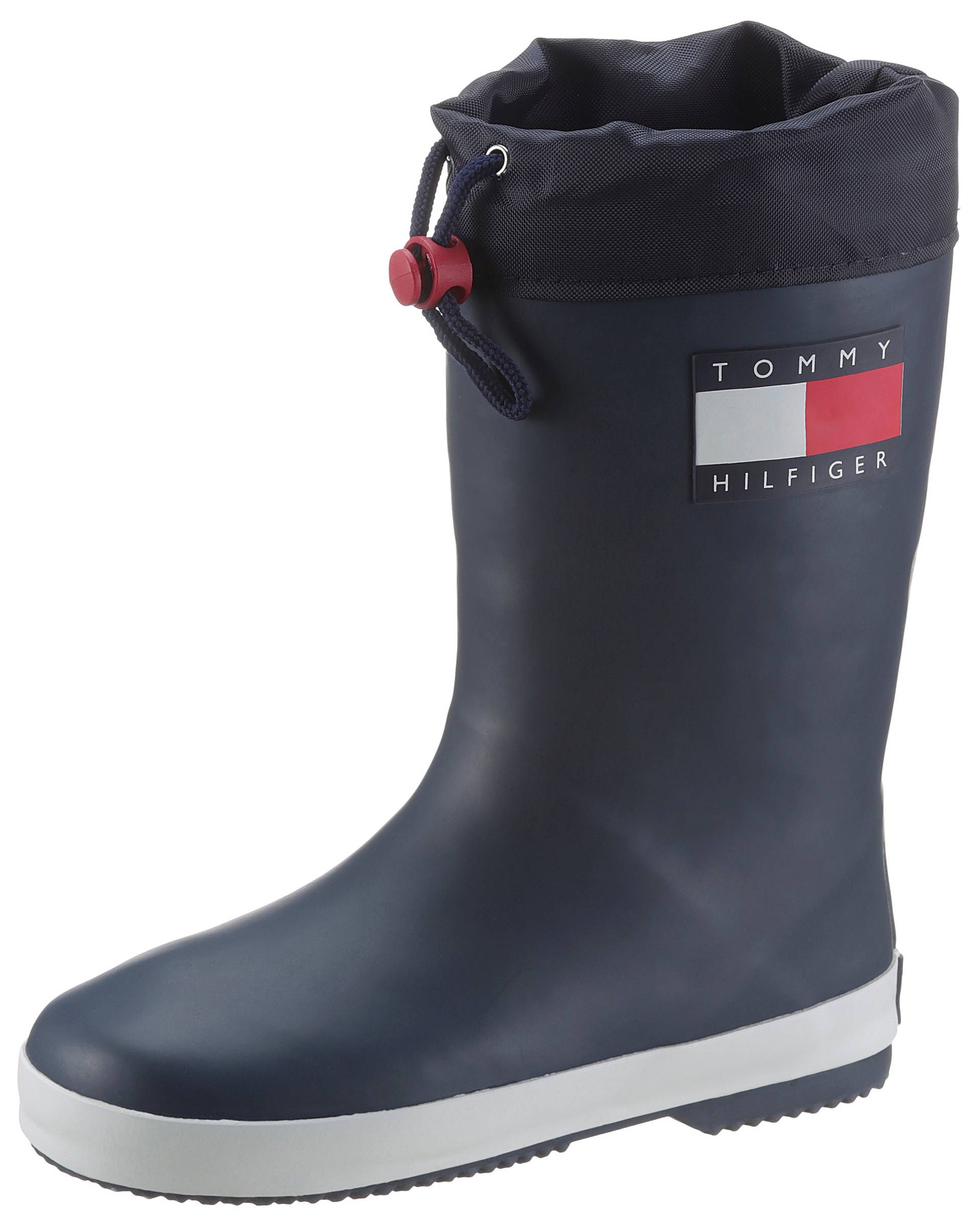 Tommy Hilfiger Gummistiefel, Regenstiefel, Matsch-Schuh, Regenschuh mit praktischer Zuglasche von TOMMY HILFIGER