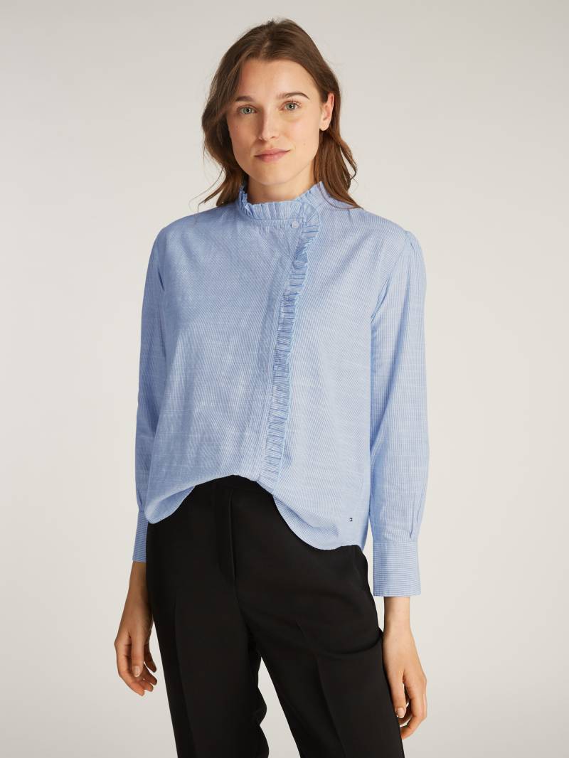 Tommy Hilfiger Hemdbluse »COTTON STP RUFFLE RELAXED SHIRT«, mit Rüschen-Besätze von TOMMY HILFIGER