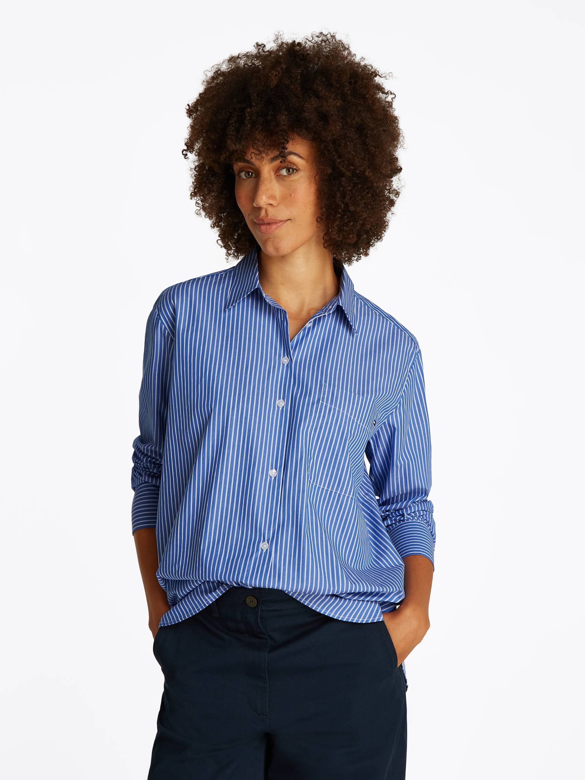 Tommy Hilfiger Hemdbluse »ESS POPLIN EASY FIT SHIRT« von TOMMY HILFIGER