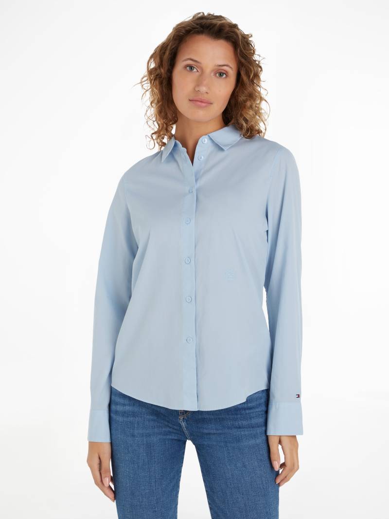 Tommy Hilfiger Hemdbluse »ESS POPLIN REGULAR SHIRT«, mit Popeline, gesticktem Tommy Hilfiger Logo von TOMMY HILFIGER