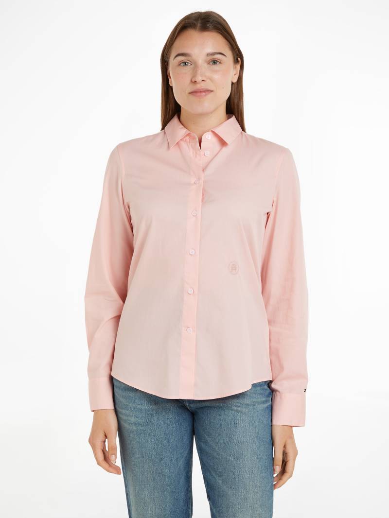 Tommy Hilfiger Hemdbluse »ESS POPLIN REGULAR SHIRT«, mit Popeline, gesticktem Tommy Hilfiger Logo von TOMMY HILFIGER