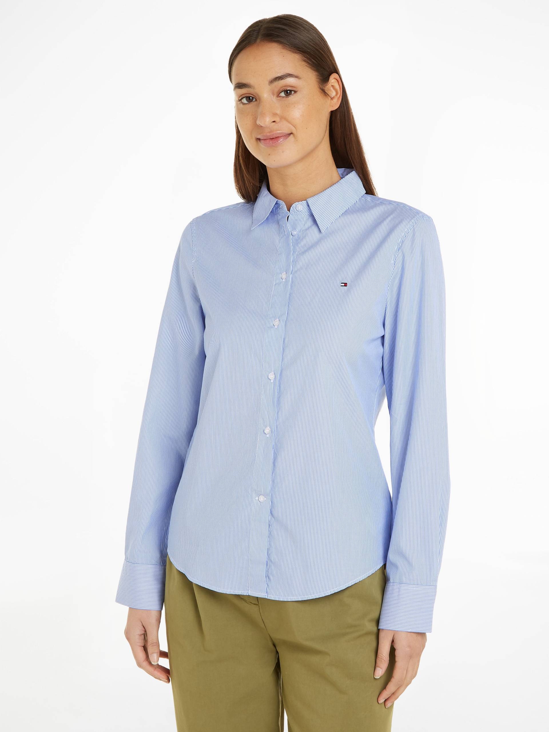 Tommy Hilfiger Hemdbluse »ESSENTIAL STP REGULAR SHIRT«, mit Logostickerei von TOMMY HILFIGER