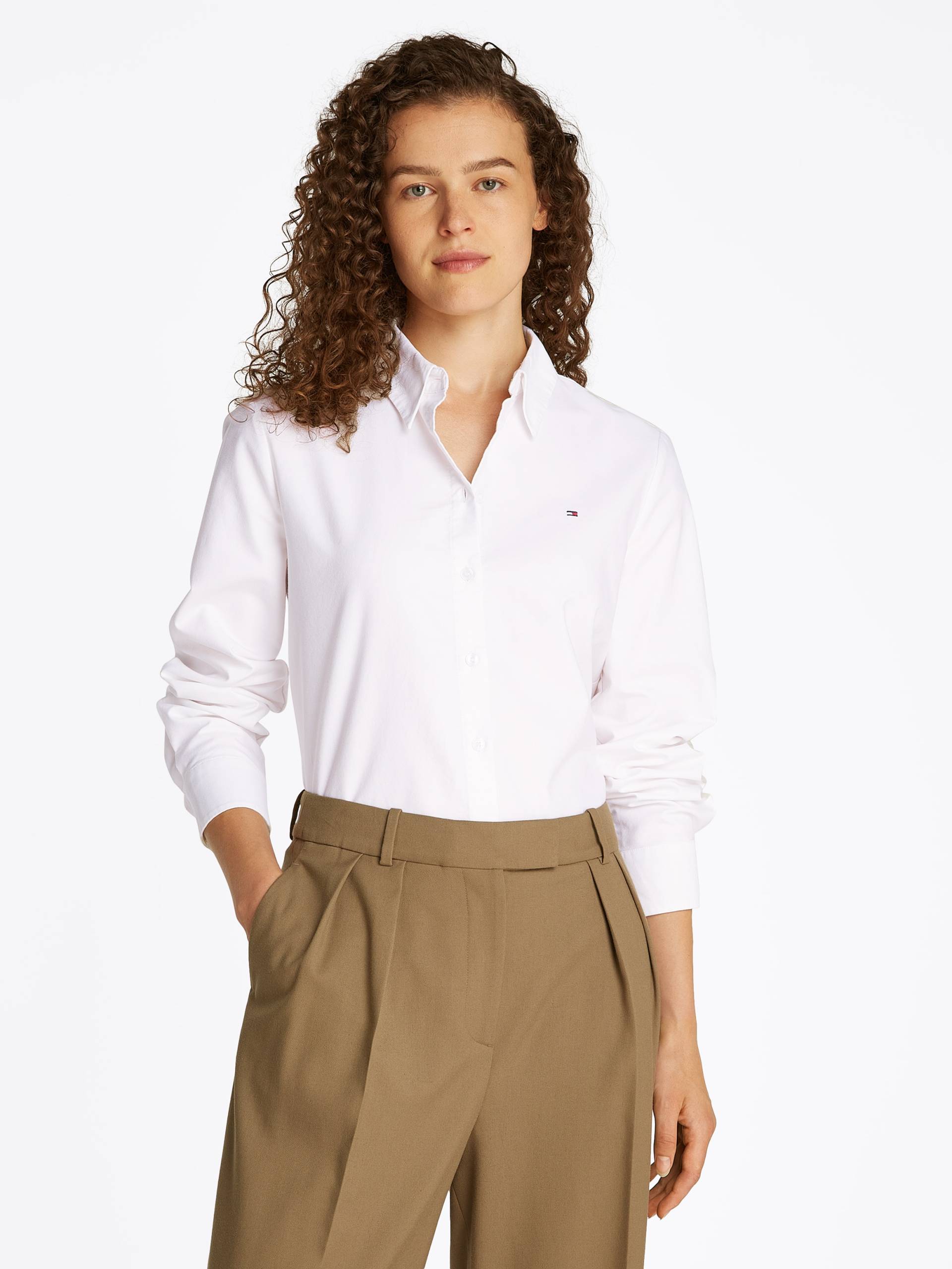 Tommy Hilfiger Hemdbluse »OXFORD RELAXED FIT SHIRT«, mit aufgestickter Flag von TOMMY HILFIGER