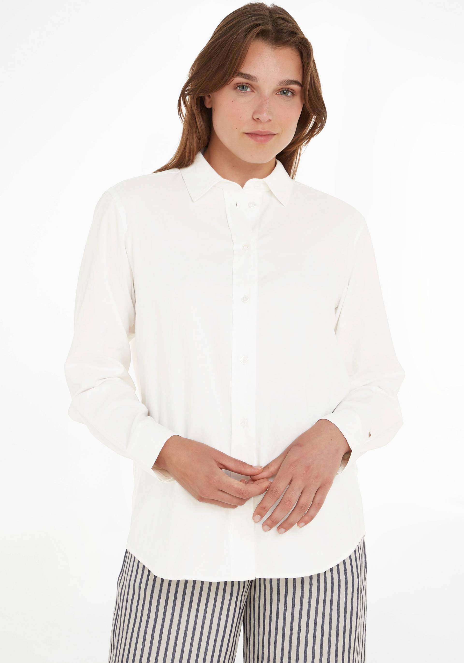 Tommy Hilfiger Hemdbluse »OXFORD RELAXED SHIRT LS«, im vielseitigen Basic-Look von TOMMY HILFIGER