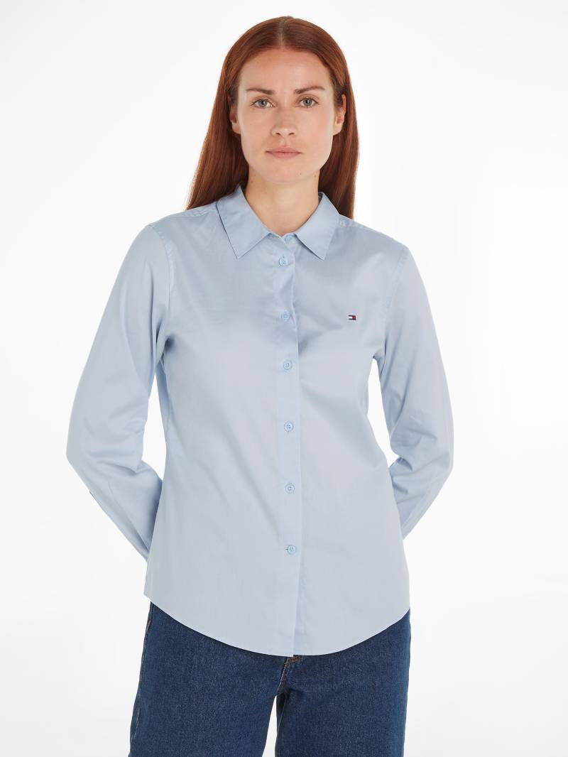 Tommy Hilfiger Hemdbluse »STRETCH OXFORD REGULAR SHIRT«, mit Logostickerei von TOMMY HILFIGER