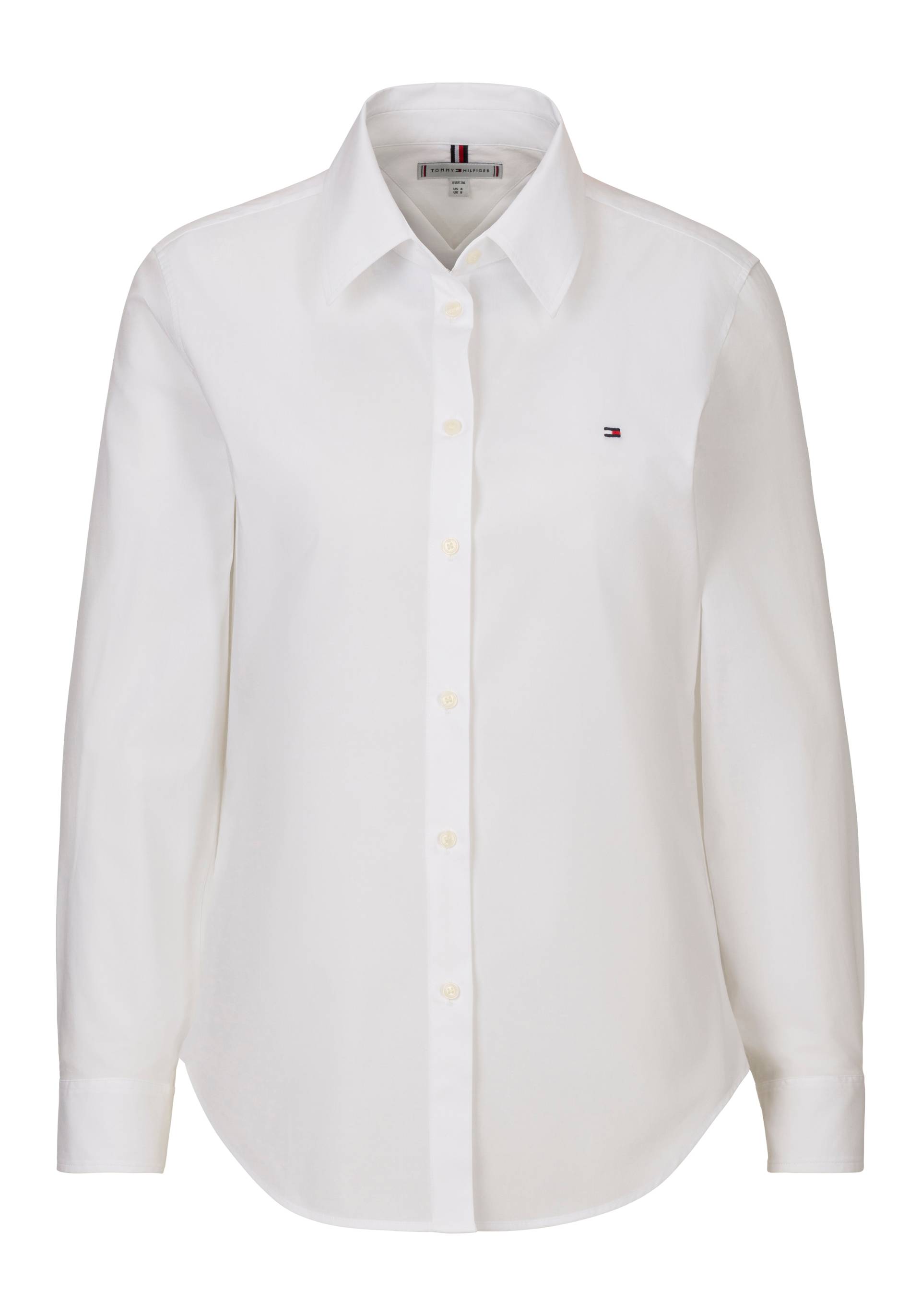 Tommy Hilfiger Hemdbluse »STRETCH REGULAR LS SHIRT«, gesticktem Tommy Hilfiger Logo von TOMMY HILFIGER