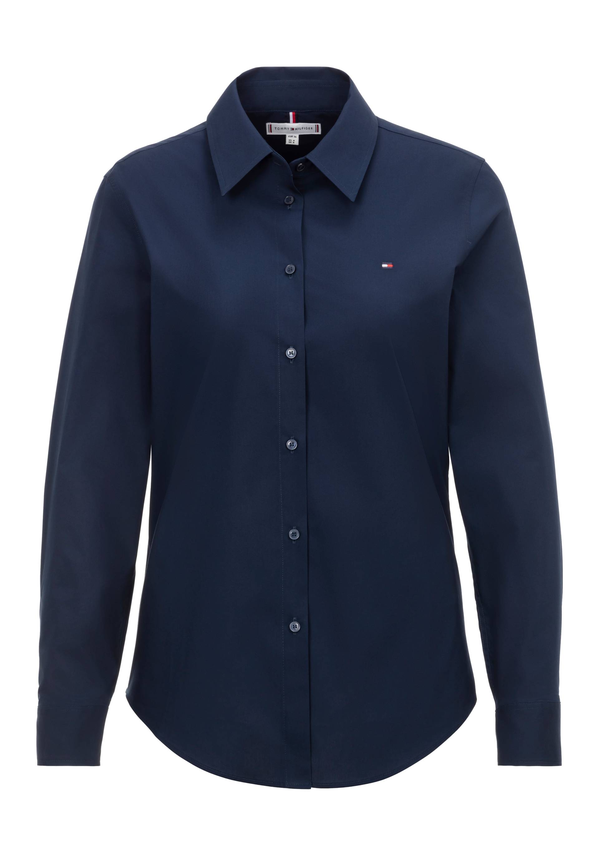 Tommy Hilfiger Hemdbluse »STRETCH REGULAR LS SHIRT«, gesticktem Tommy Hilfiger Logo von TOMMY HILFIGER