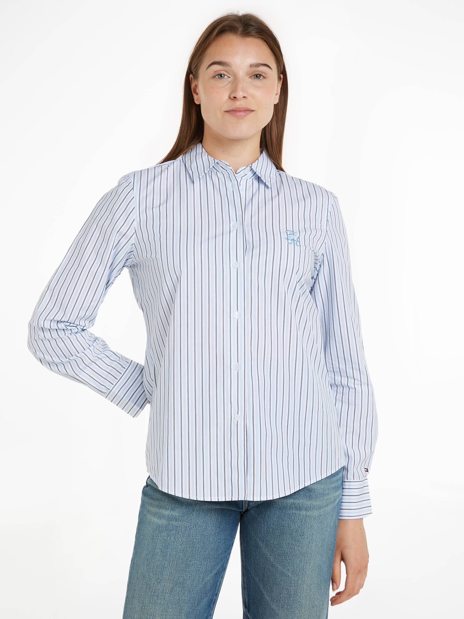 Tommy Hilfiger Hemdbluse »STRIPE REGULAR SHIRT«, mit Streifendessin Tommy Hilfiger Hemdbluse »STRIPE REGULAR SHIRT«, mit Streifendessin von TOMMY HILFIGER