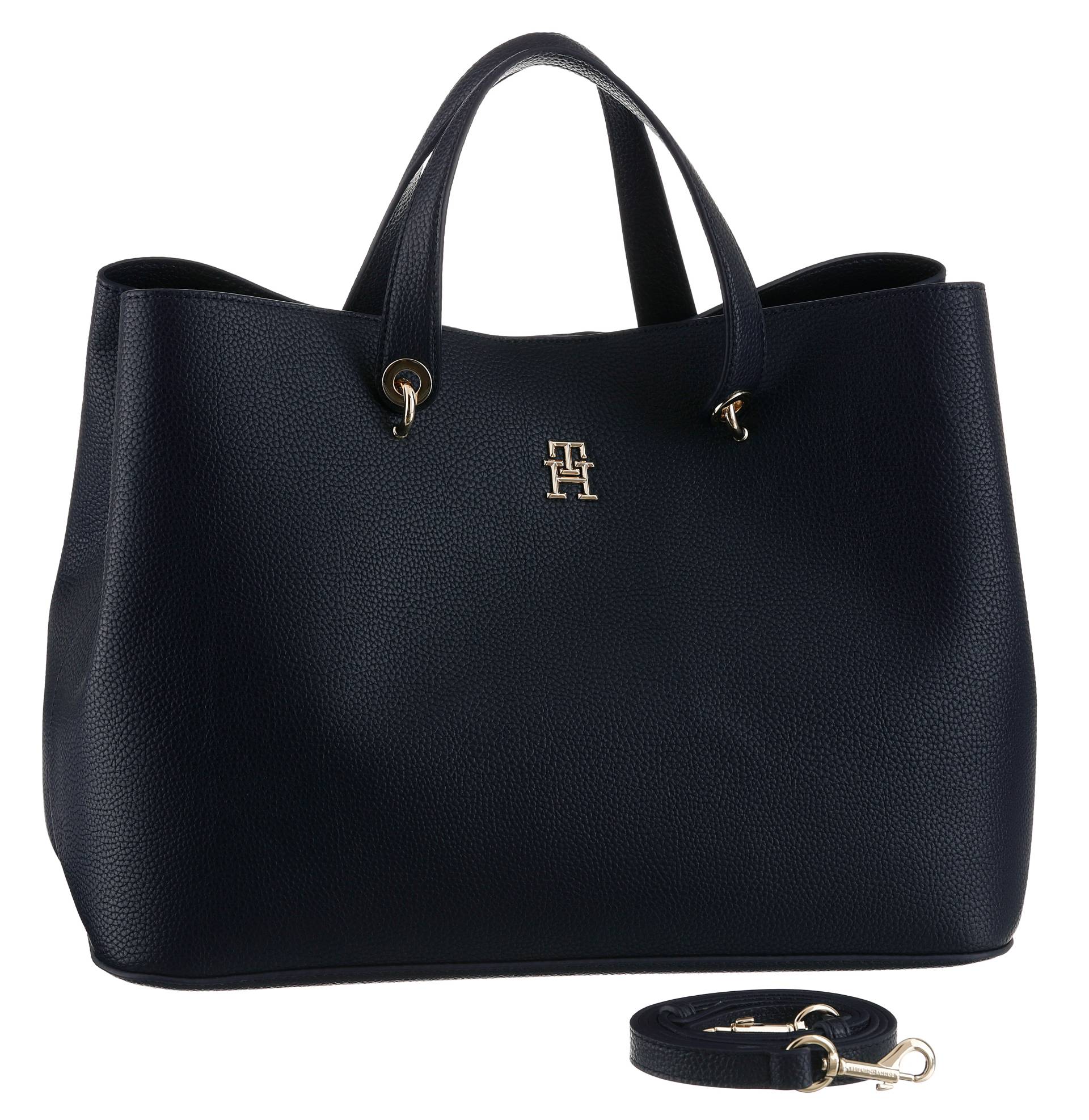 Tommy Hilfiger Henkeltasche »TH EMBLEM SATCHEL«, mit TH-Emblem vorne von TOMMY HILFIGER