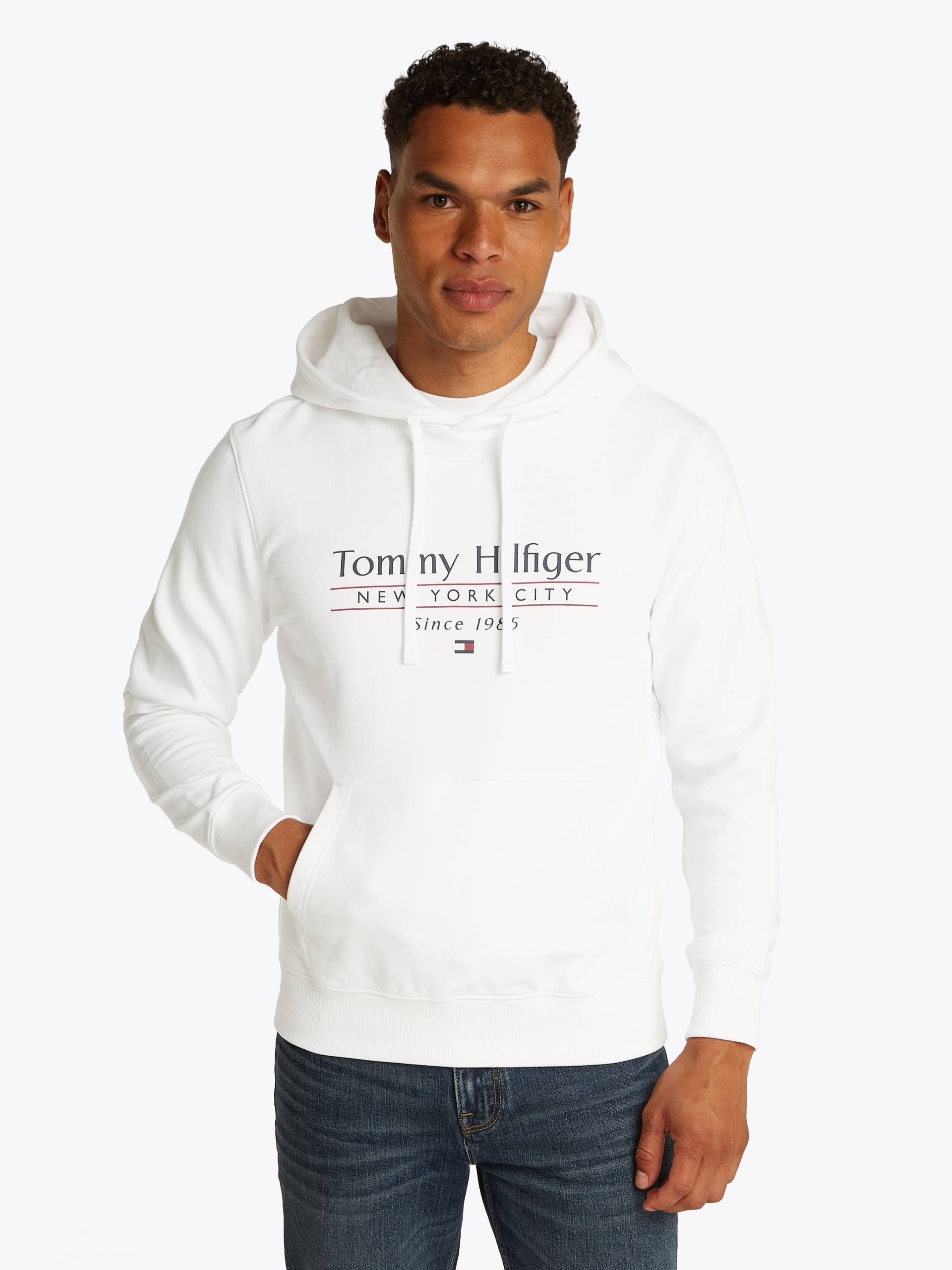 Tommy Hilfiger Hoodie »HILFIGER CENTER STACK HOODY«, mit grossem mehrfarbigen Print Tommy Hilfiger Hoodie »HILFIGER CENTER STACK HOODY«, mit grossem mehrfarbigen Print von TOMMY HILFIGER