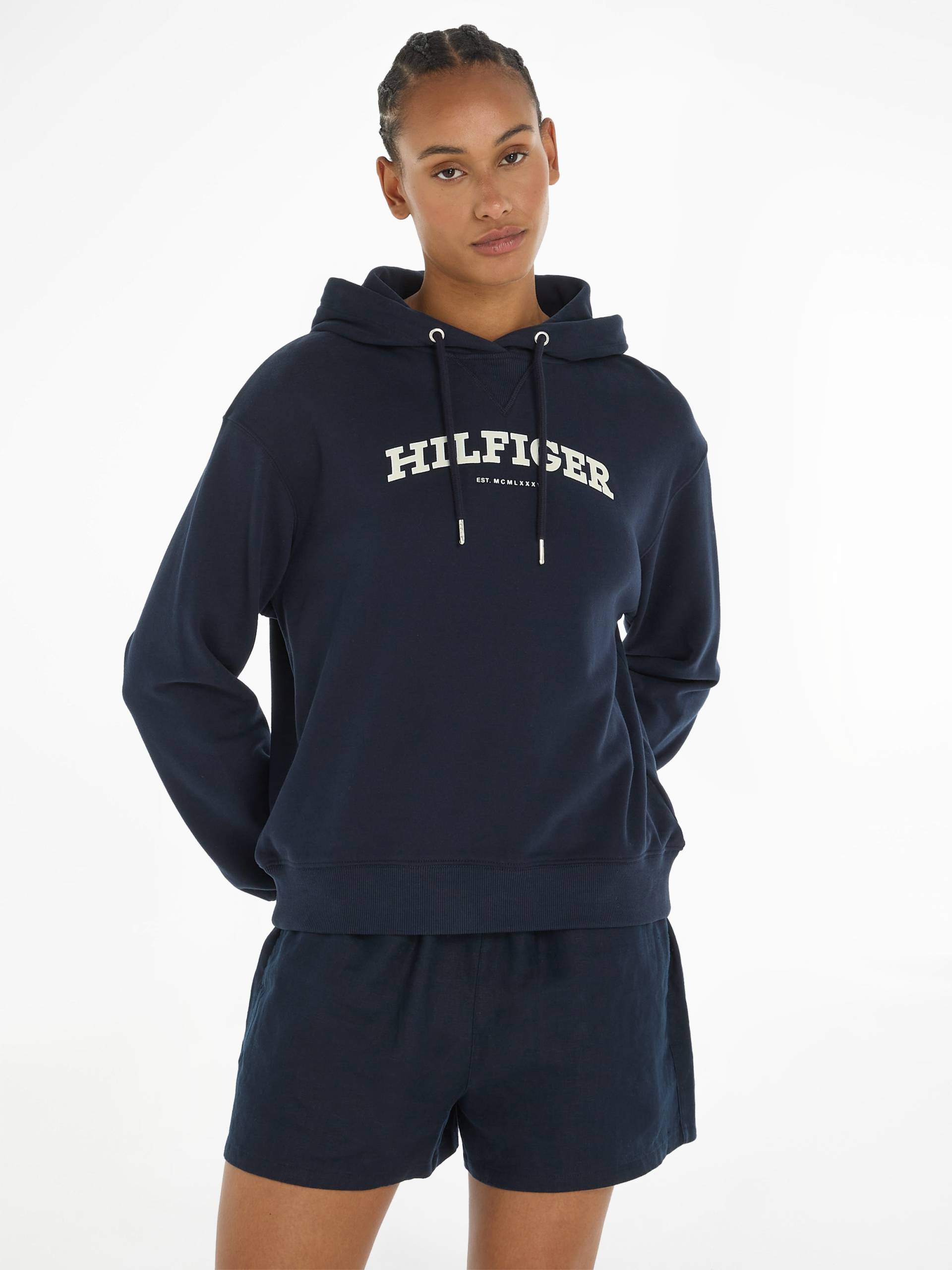 Tommy Hilfiger Hoodie »REG MONOTYPE FLOCK HOODIE«, mit Logoschriftzug von TOMMY HILFIGER