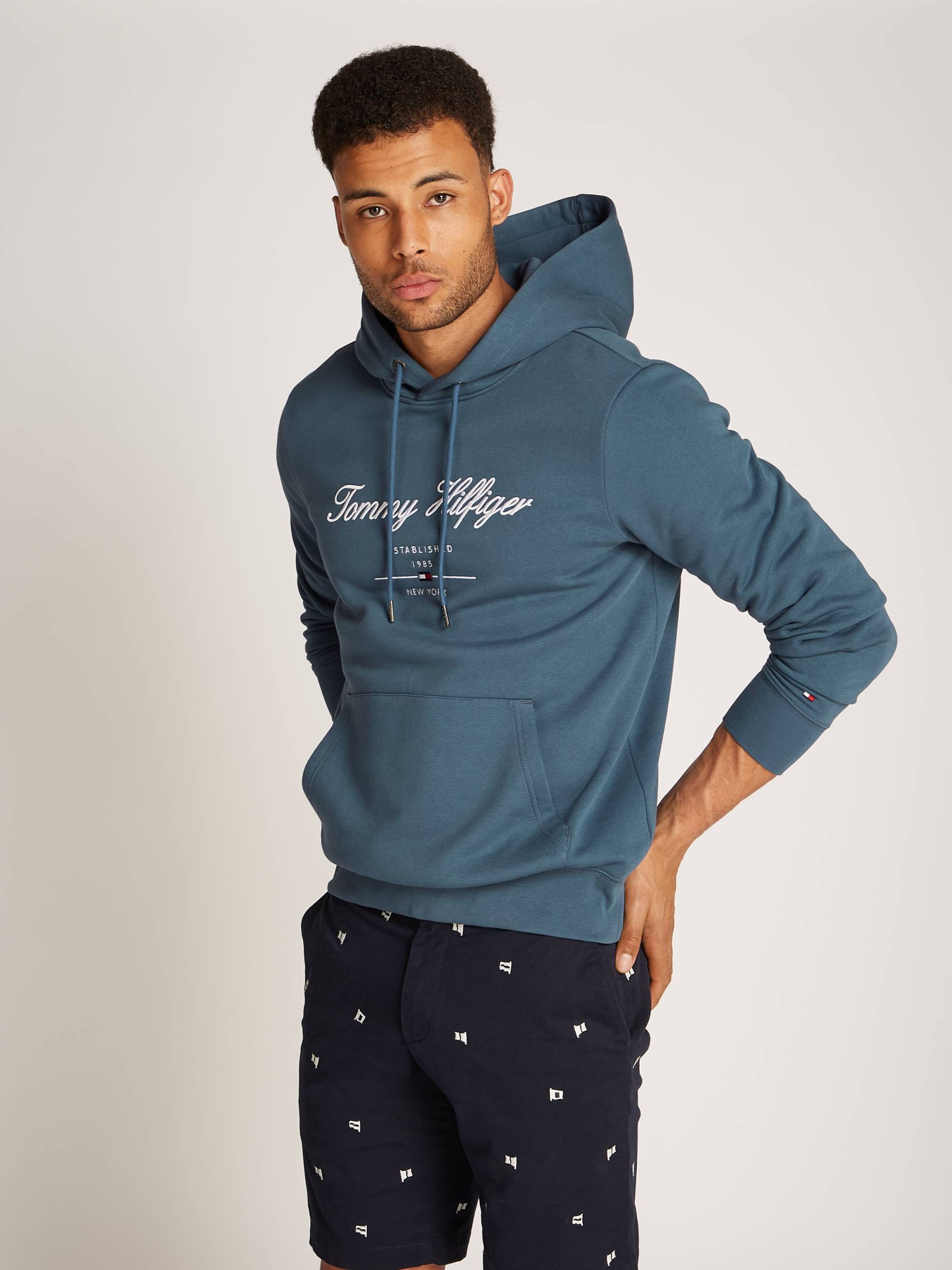 Tommy Hilfiger Hoodie »SCRIPT LOGO HOODY«, mit aufgesticktem Logo von TOMMY HILFIGER