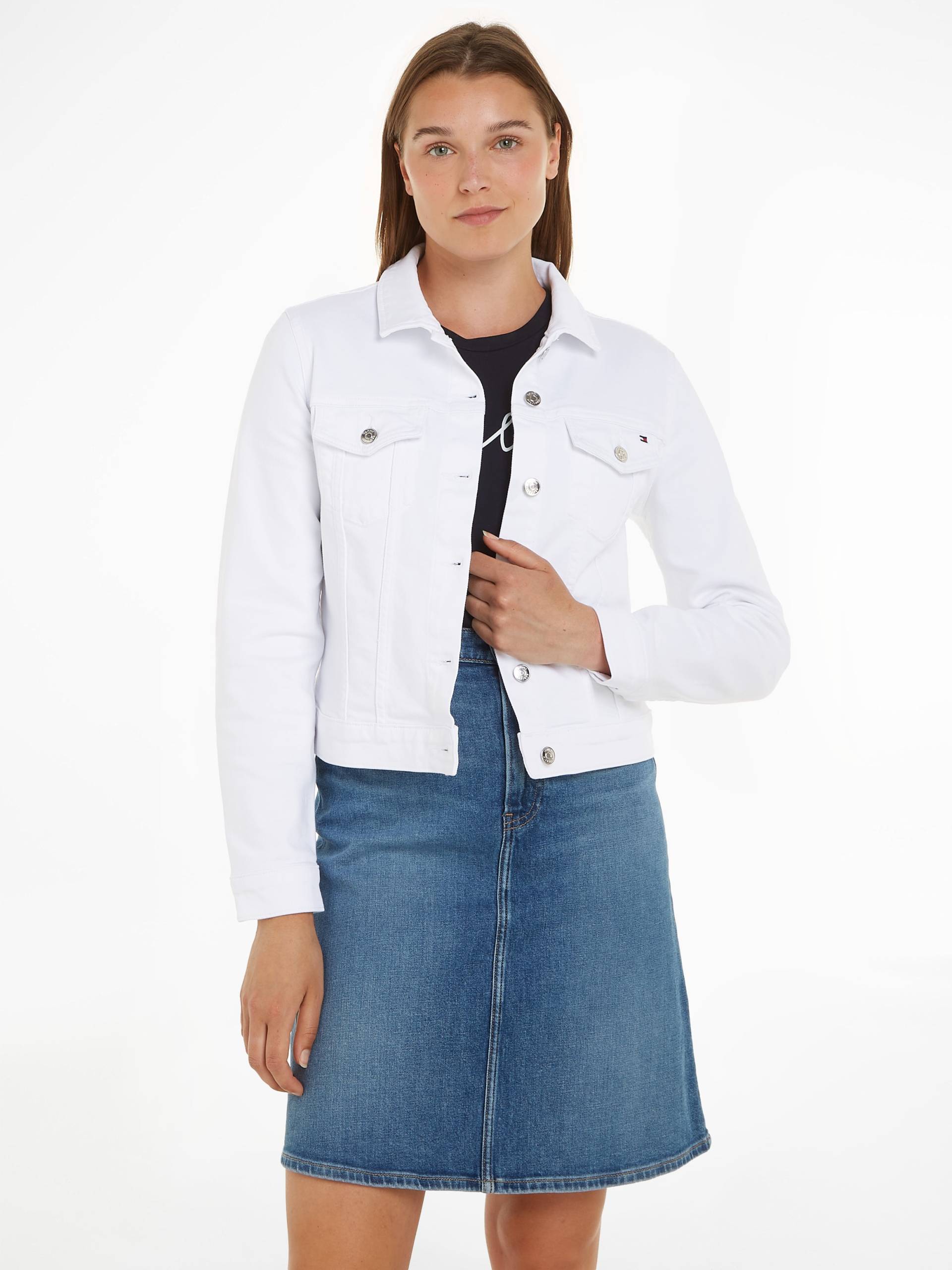 Tommy Hilfiger Jeansblazer »DNM SLIM JACKET WHITE«, mit Markenlabel von TOMMY HILFIGER