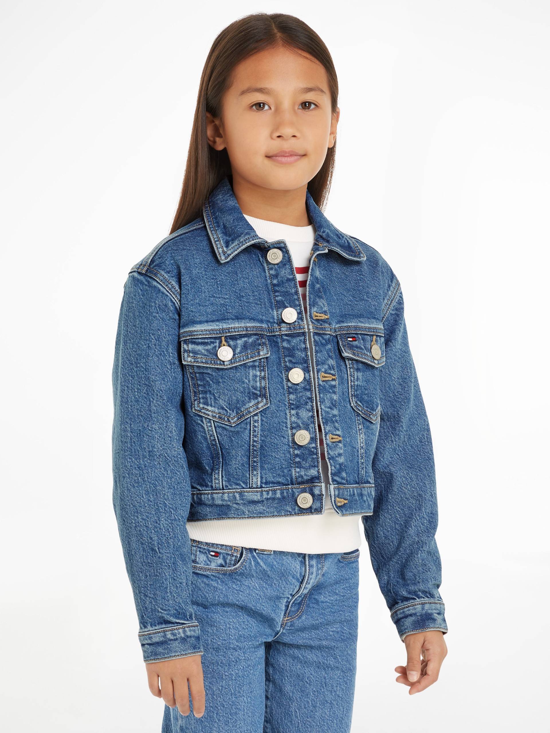 Tommy Hilfiger Jeansjacke »DENIM TRUCKER JACKET COMFORT«, Kinder bis 16 Jahre mit Logostickerei von TOMMY HILFIGER