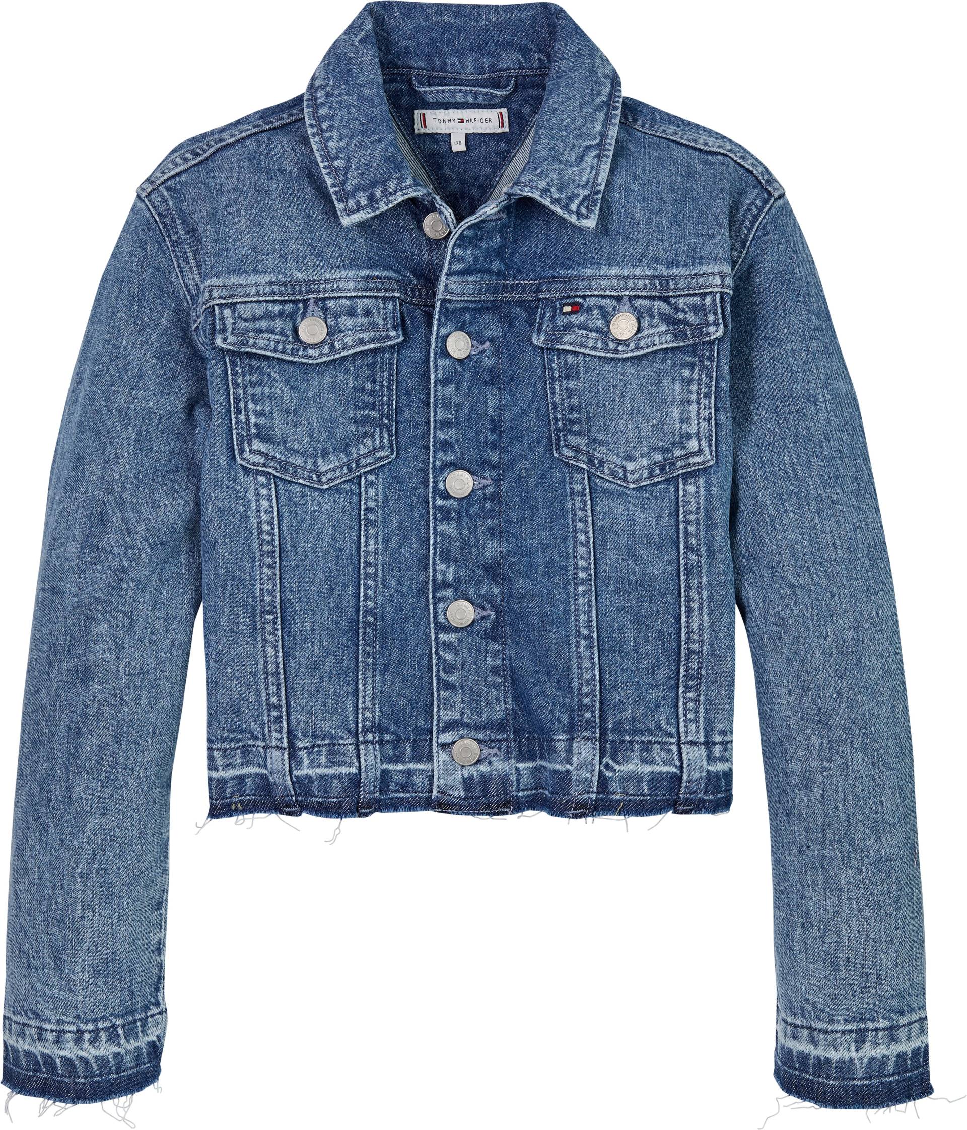 Tommy Hilfiger Jeansjacke »DENIM TRUCKER SALT & PEPPER«, im typischem Trucker Style, mit Logostickerei von TOMMY HILFIGER