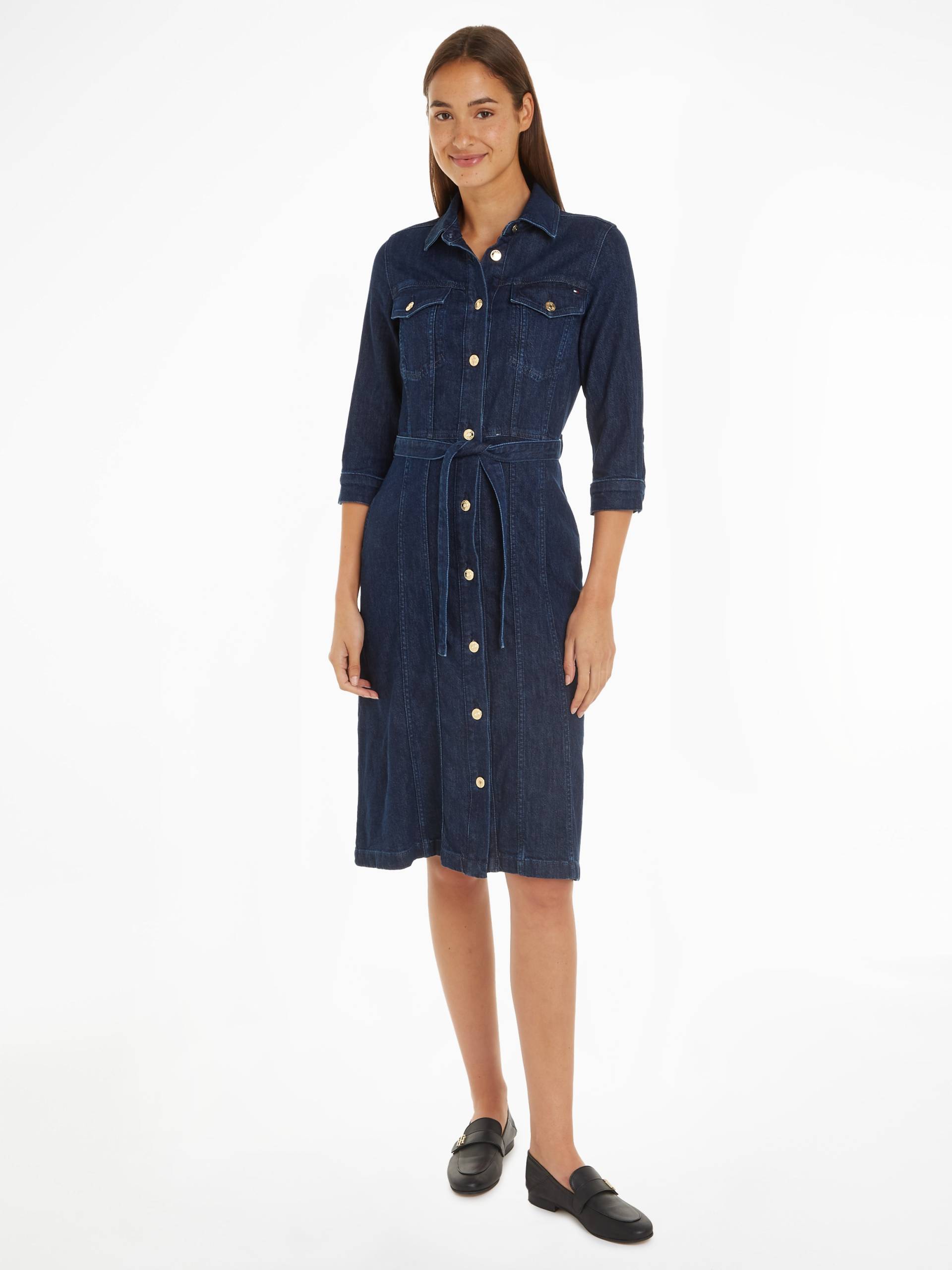 Tommy Hilfiger Jeanskleid »DNM LS MIDI BELTED DRESS CLER«, mit Gürtel von TOMMY HILFIGER