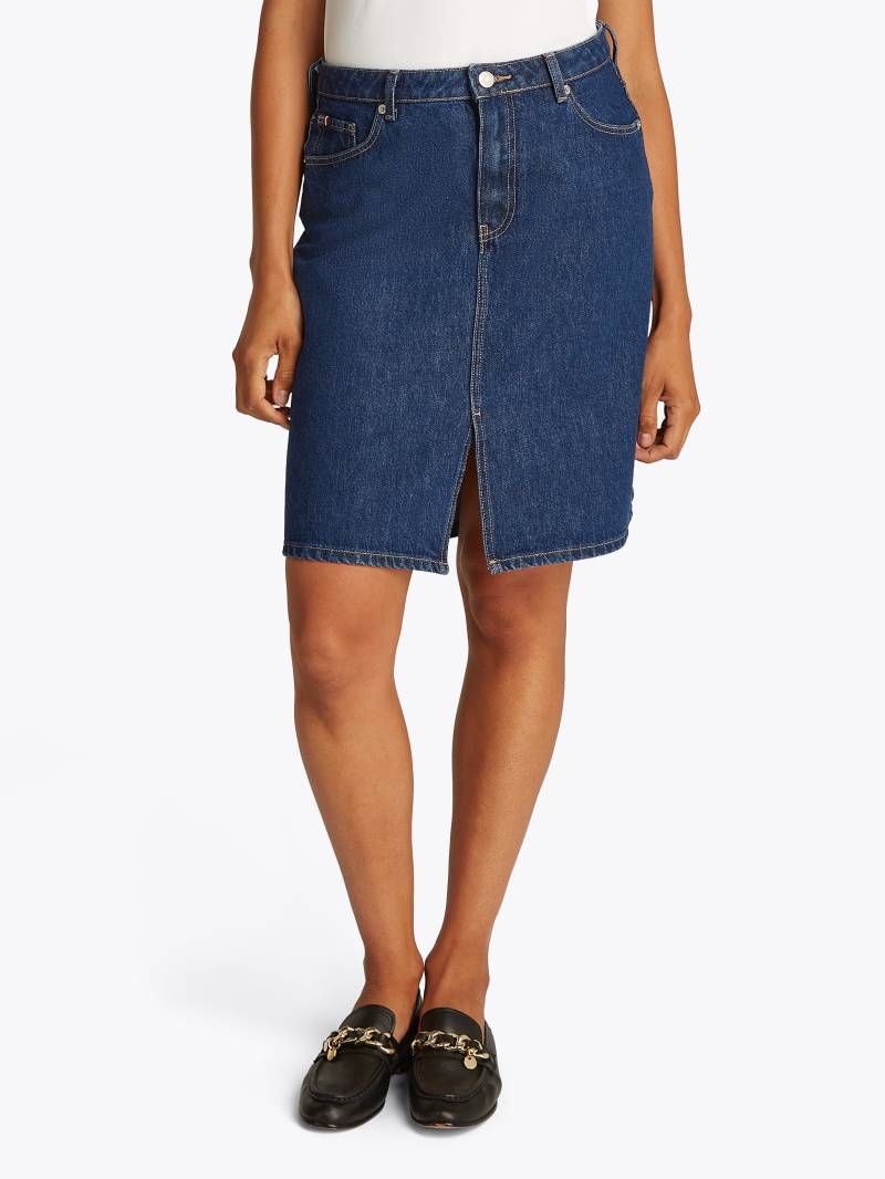 Tommy Hilfiger Jeansrock »DNM KNEE STRAIGHT SKIRT RW ACE«, mit Schlitz vorne, mit Nieten von TOMMY HILFIGER