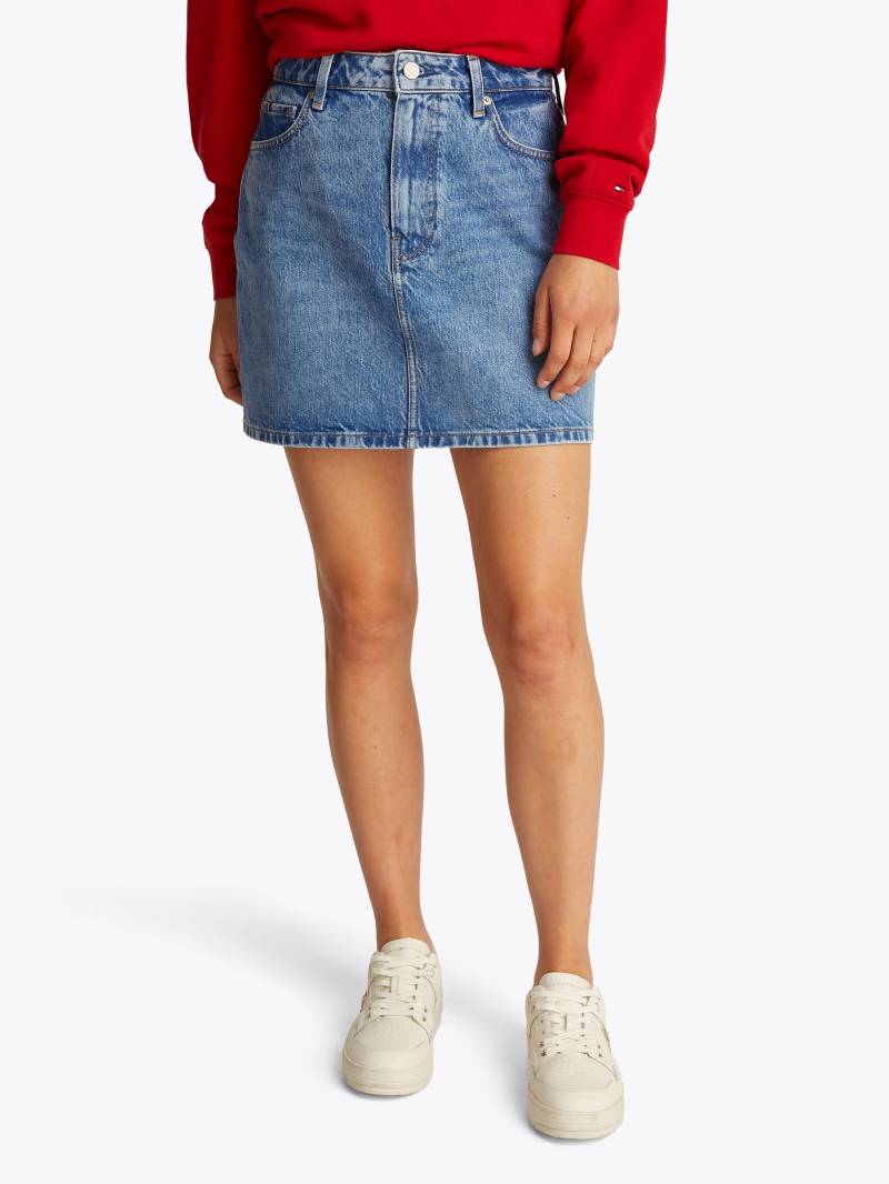 Tommy Hilfiger Jeansrock »DNM MINI SKIRT HW ALI«, in Mini-Länge, in blauer Waschung von TOMMY HILFIGER