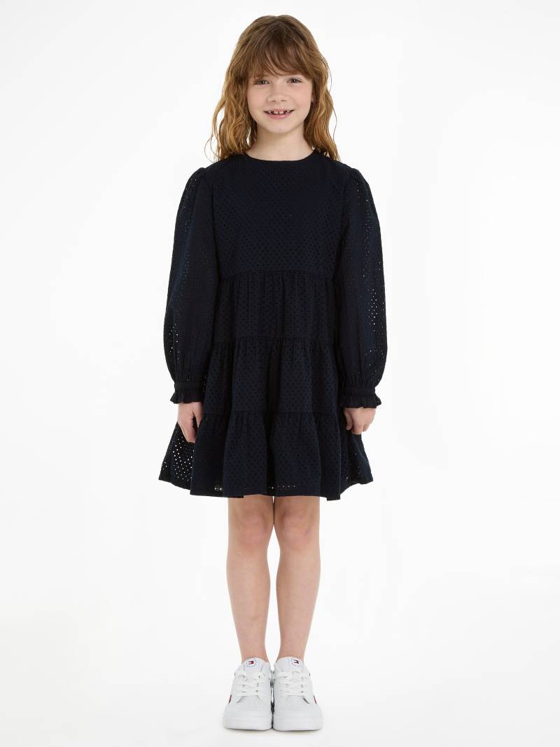 Tommy Hilfiger Volantkleid »BRODERIE ANGLAISE DRESS«, allover in Lochstickerei, mit Volants von TOMMY HILFIGER