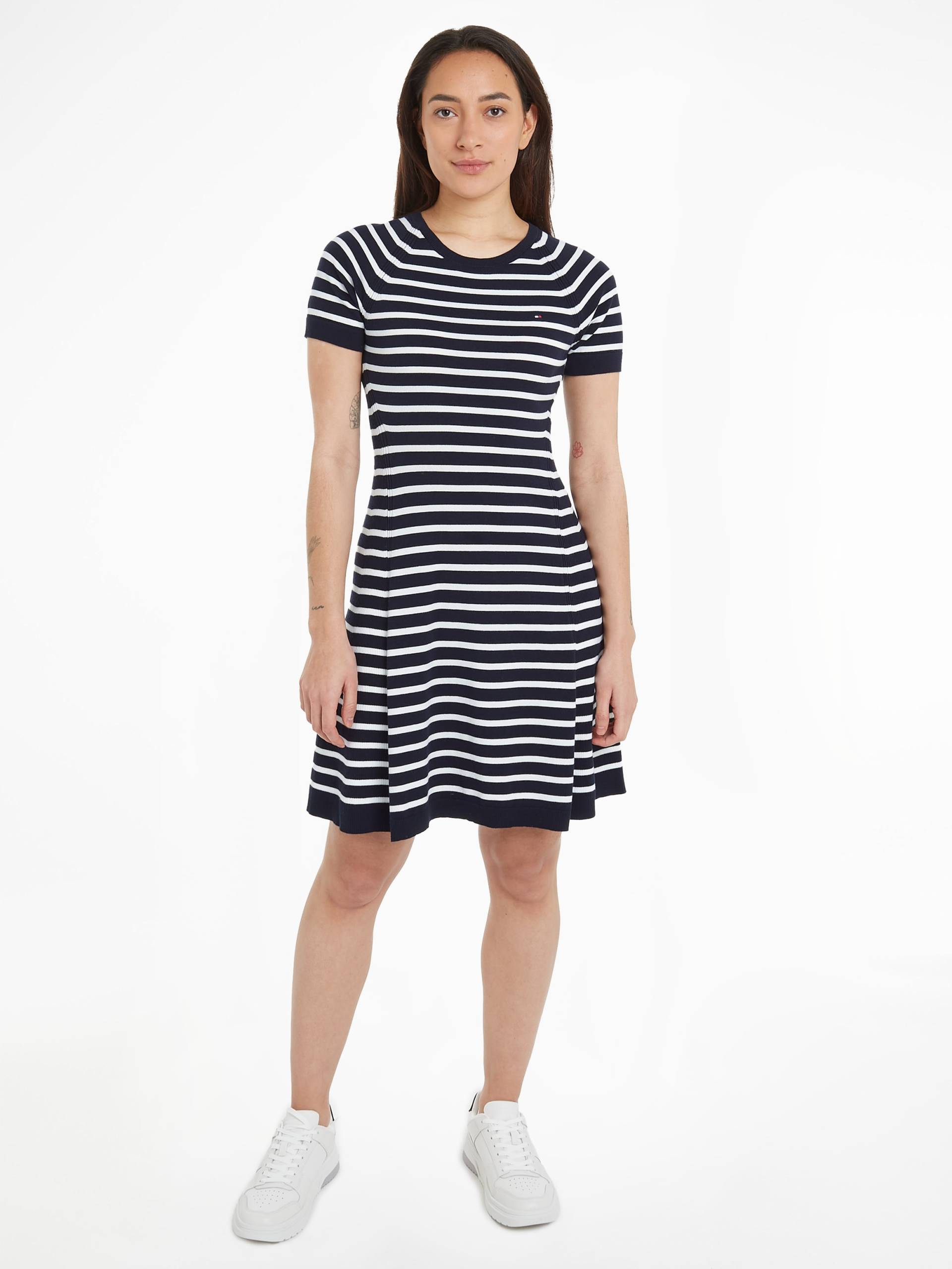 Tommy Hilfiger Jerseykleid »CO JERSEY STITCH F&F DRESS«, mit Logostickerei auf der Brust von TOMMY HILFIGER