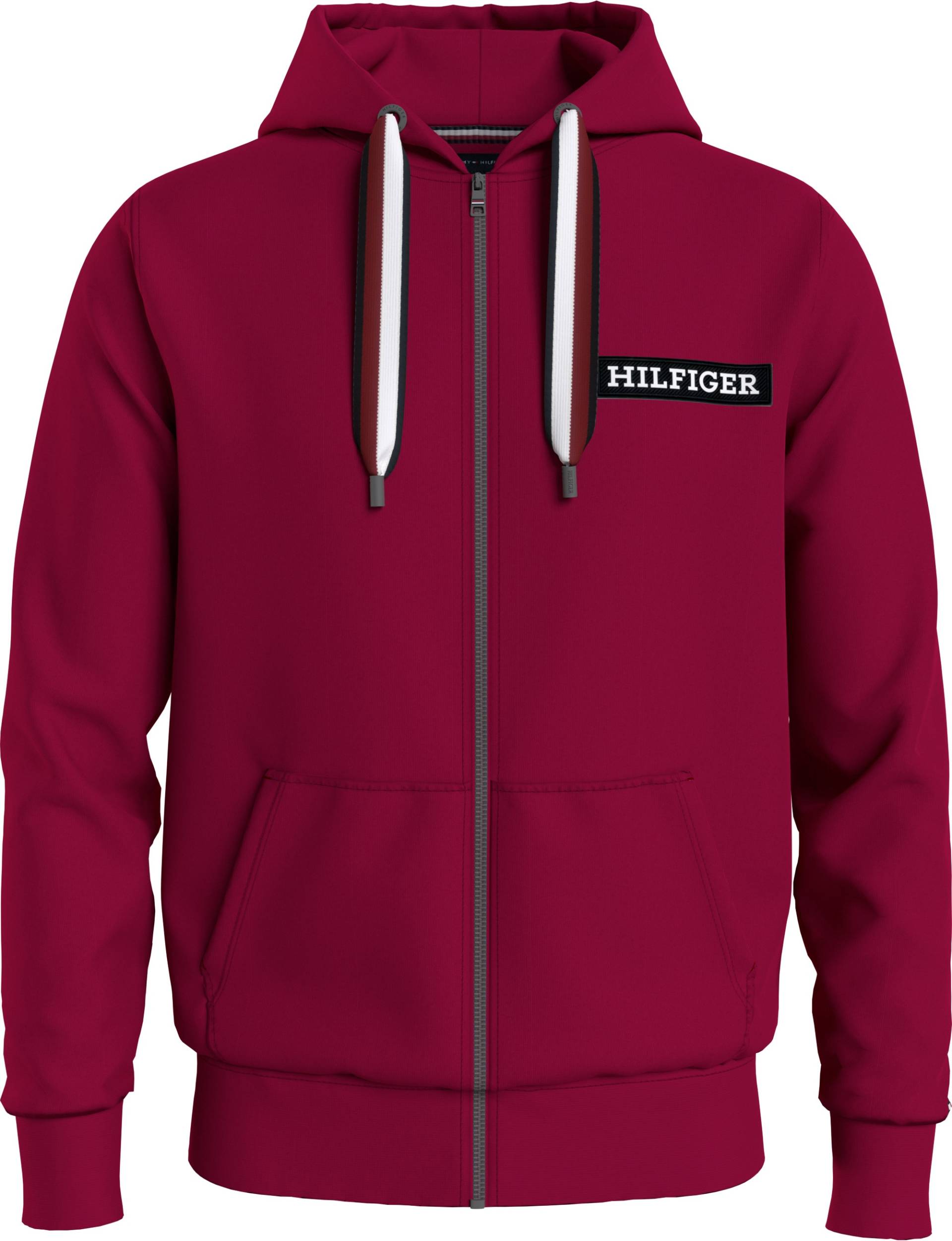 Tommy Hilfiger Kapuzensweatjacke »GLOBAL STRIPE HOODED ZIP THRU«, mit Kordel von TOMMY HILFIGER