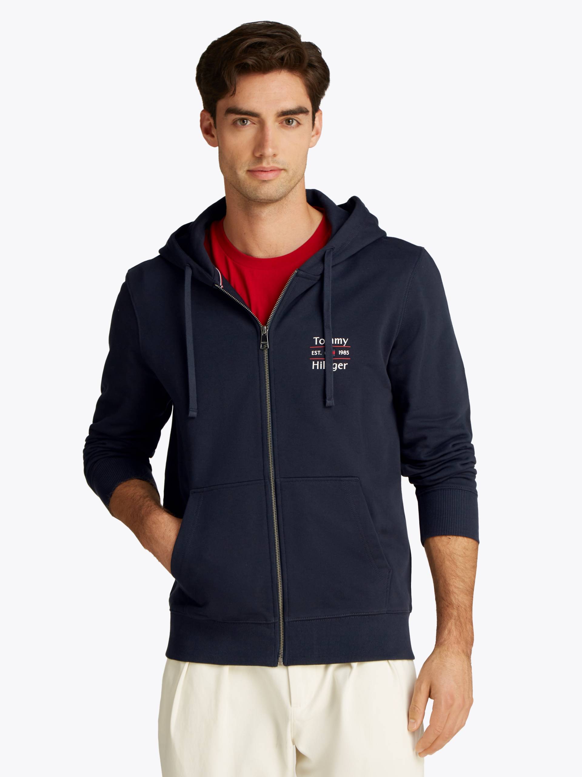 Tommy Hilfiger Kapuzensweatjacke »HILFIGER STACK HOODY ZT« von TOMMY HILFIGER