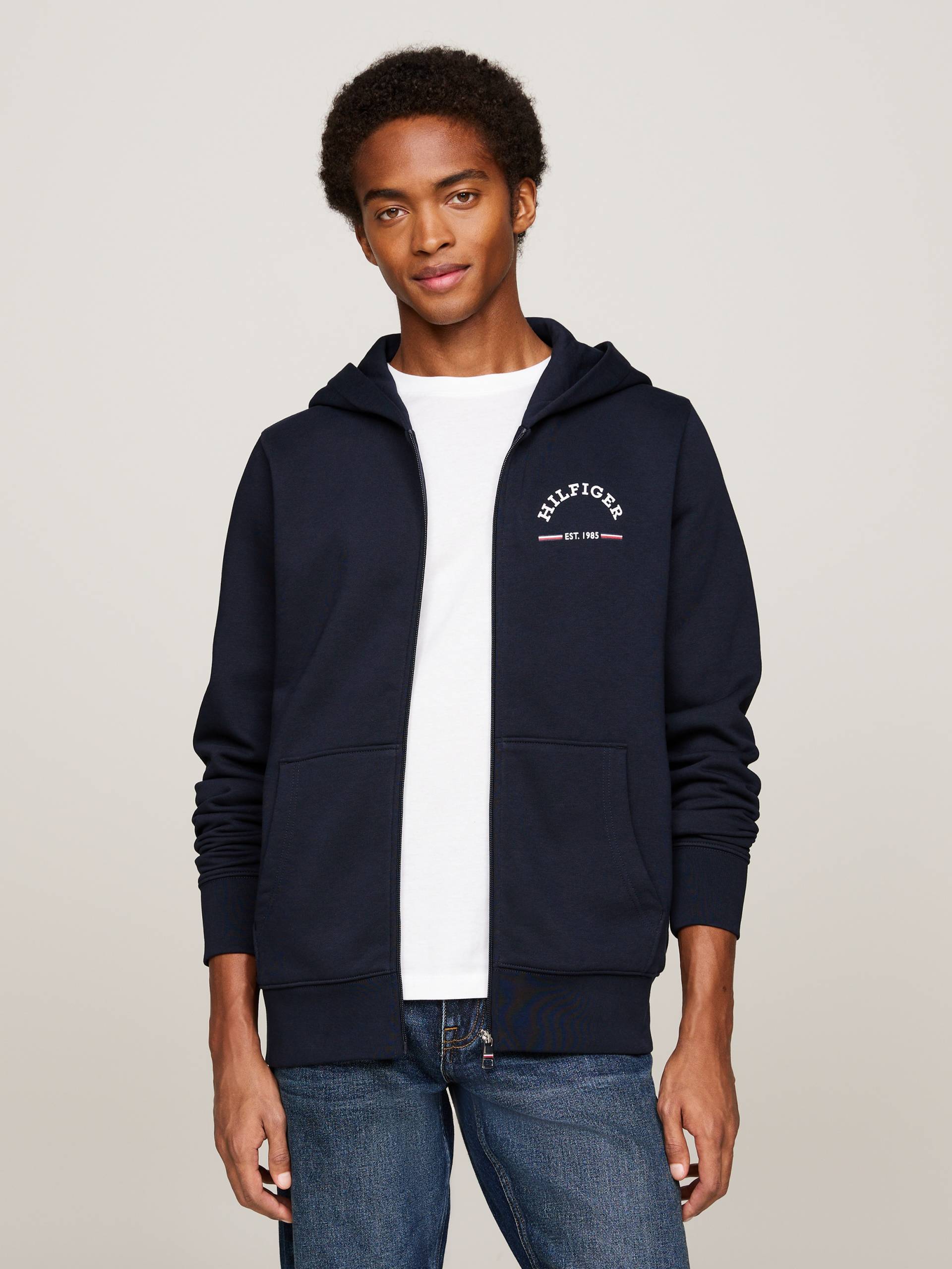 Tommy Hilfiger Kapuzensweatjacke »ROUNDALL HOODED ZIP THROUGH« von TOMMY HILFIGER