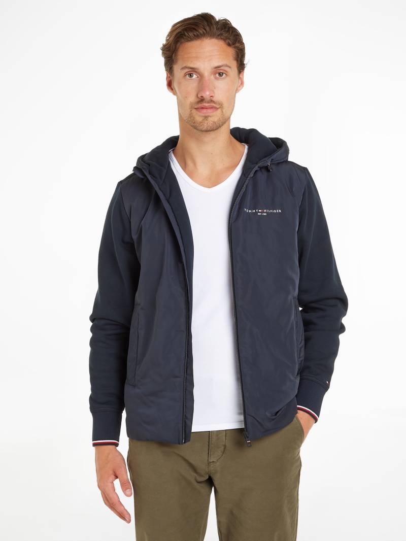 Tommy Hilfiger Kapuzensweatshirt »MIX MEDIA HOODED ZIP THRU«, mit kleinem Logodruck von TOMMY HILFIGER