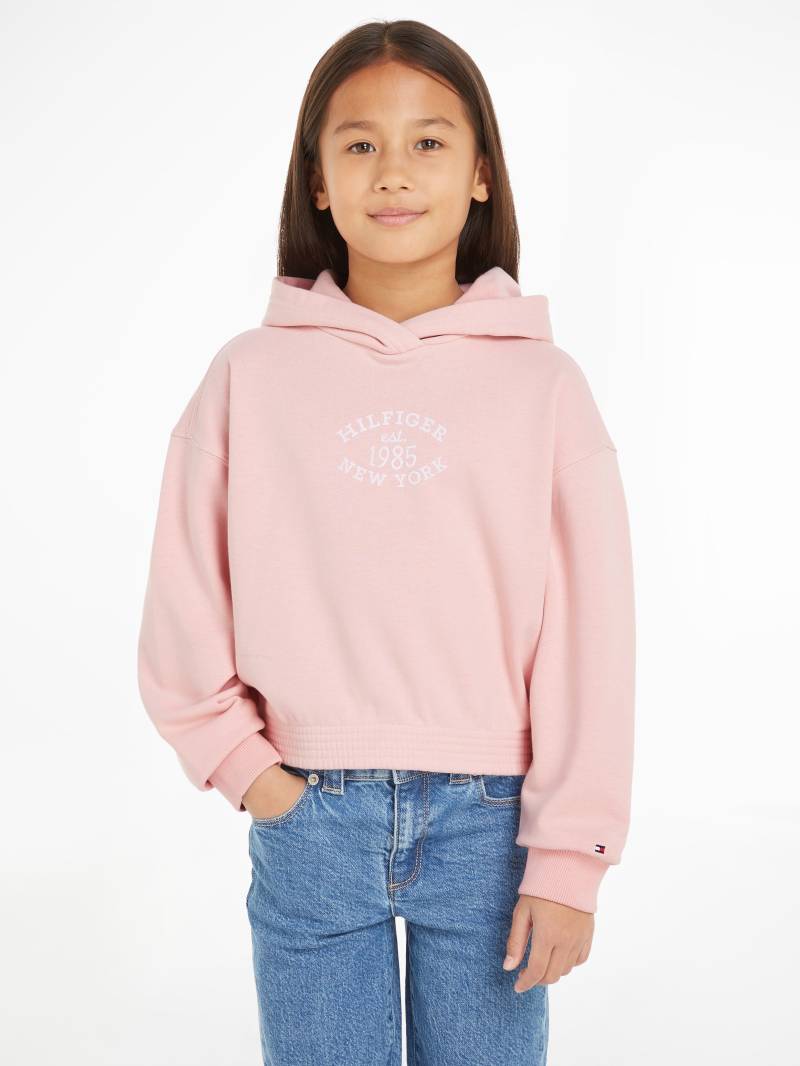 Tommy Hilfiger Kapuzensweatshirt »MONOTYPE FLOCK HOODIE«, Kinder bis 16 Jahre mit Logoschriftzug von TOMMY HILFIGER