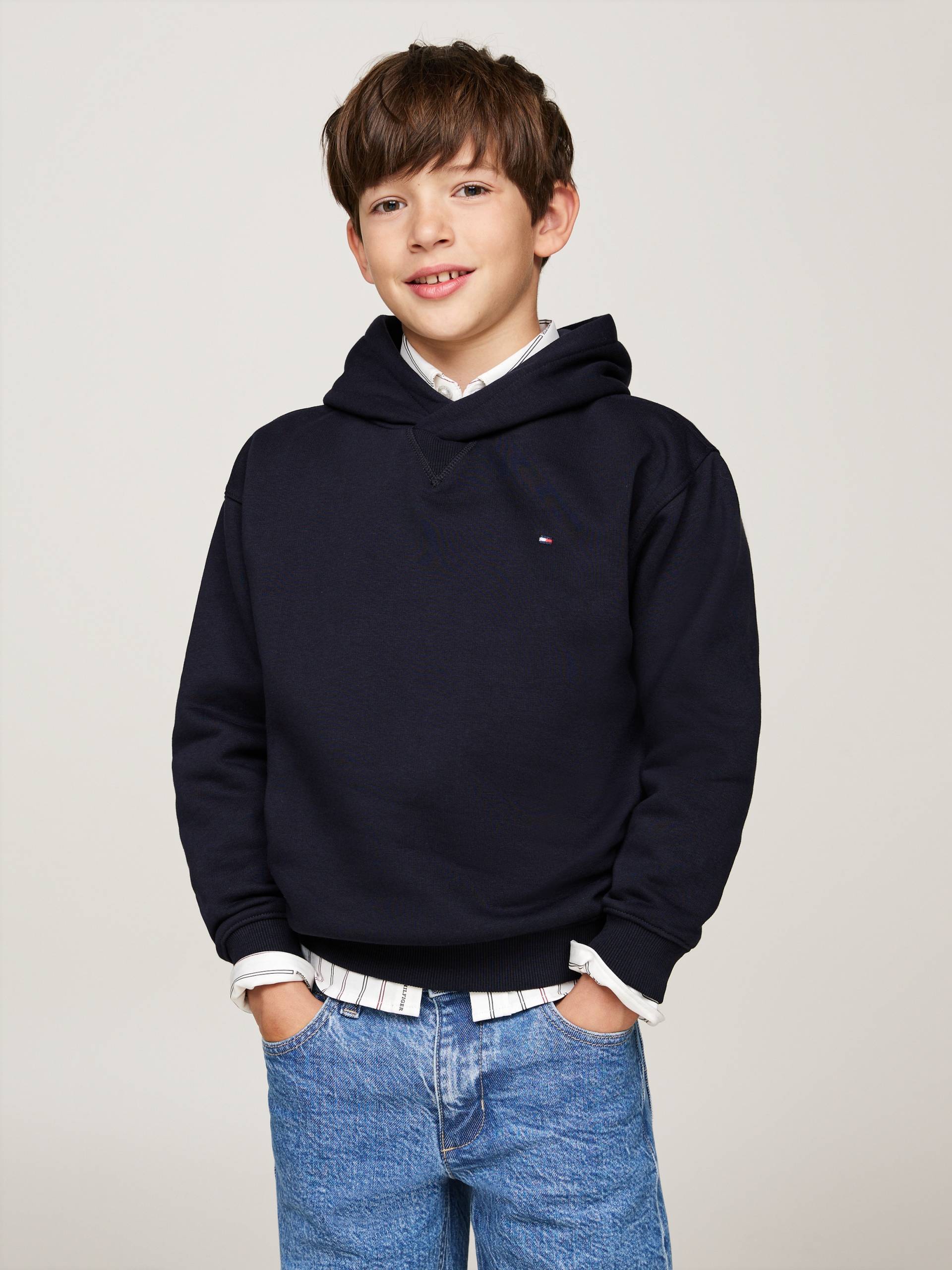 Tommy Hilfiger Kapuzensweatshirt »U TIMELESS FLEECE HOODIE«, Kinder bis 16 Jahre mit Logostickerei von TOMMY HILFIGER