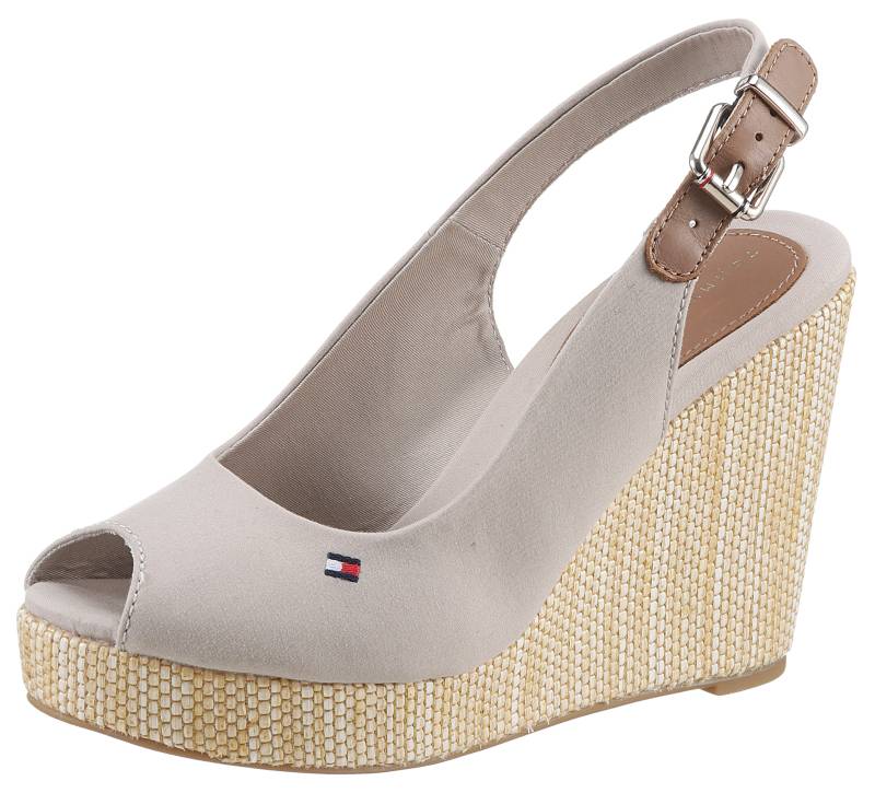 Tommy Hilfiger Keilsandalette »ICONIC ELENA SLING BACK WEDGE«, mit verstellbarer Schnalle von TOMMY HILFIGER