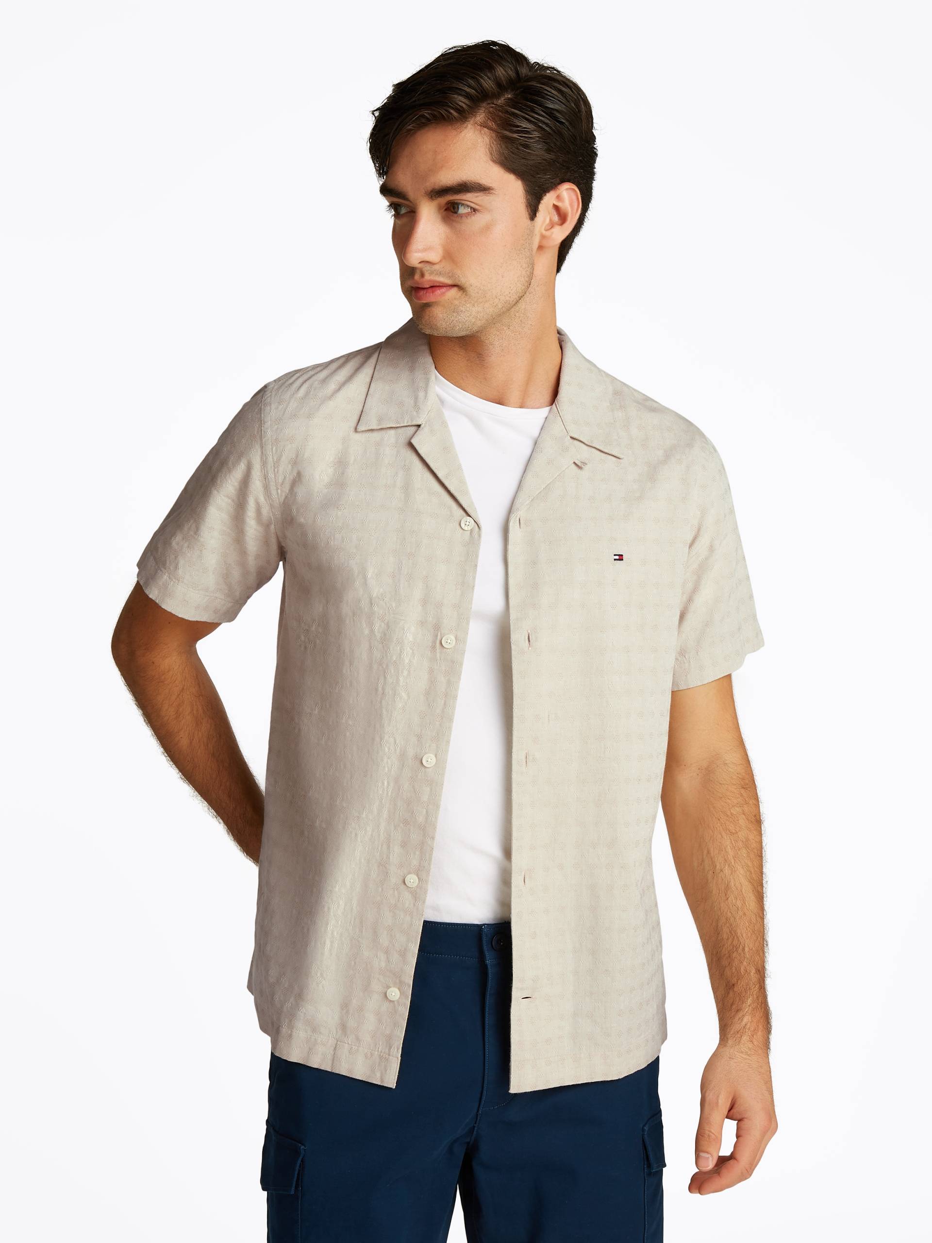 Tommy Hilfiger Kurzarmhemd »COTTON LINEN DOBBY SS RF SHIRT« von TOMMY HILFIGER