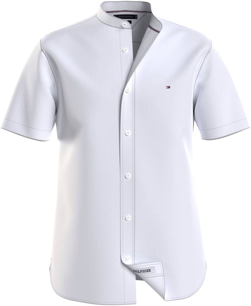 Tommy Hilfiger Kurzarmhemd »FLEX POPLIN MAO RF SHIRT«, Markenstickerei von TOMMY HILFIGER