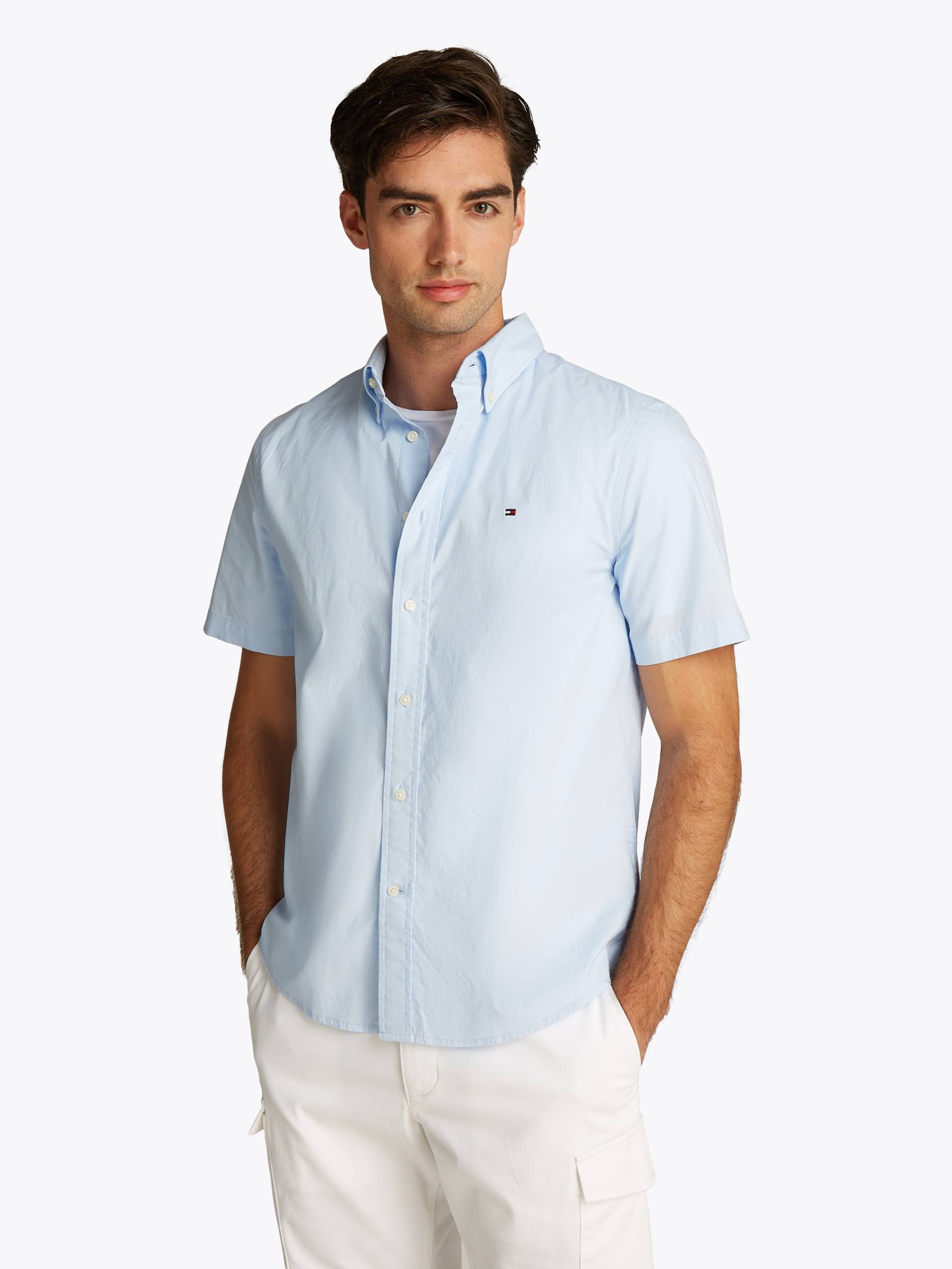 Tommy Hilfiger Kurzarmhemd »FLEX POPLIN SOLID S/S SHIRT« von TOMMY HILFIGER