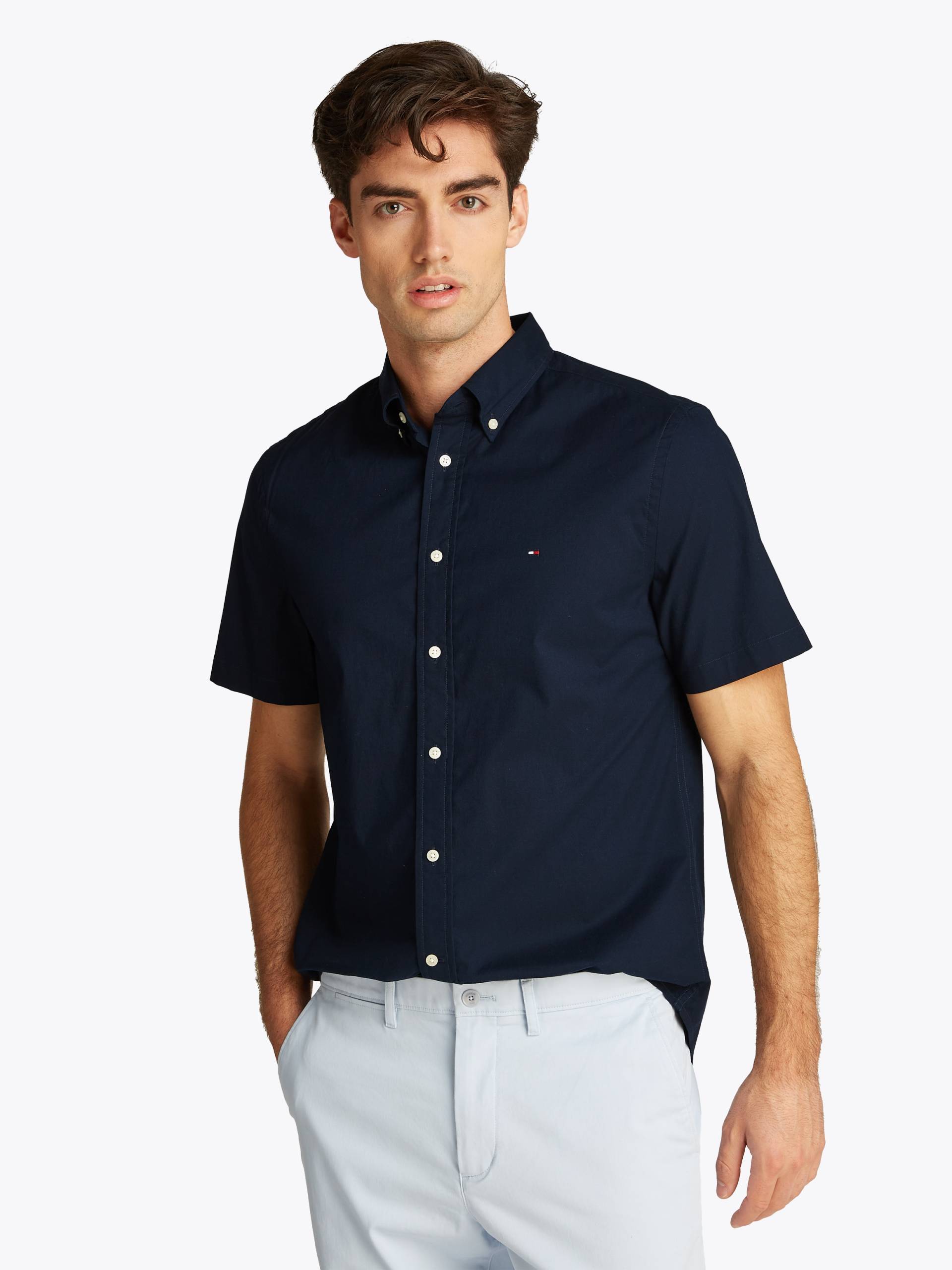 Tommy Hilfiger Kurzarmhemd »FLEX POPLIN SOLID S/S SHIRT« von TOMMY HILFIGER