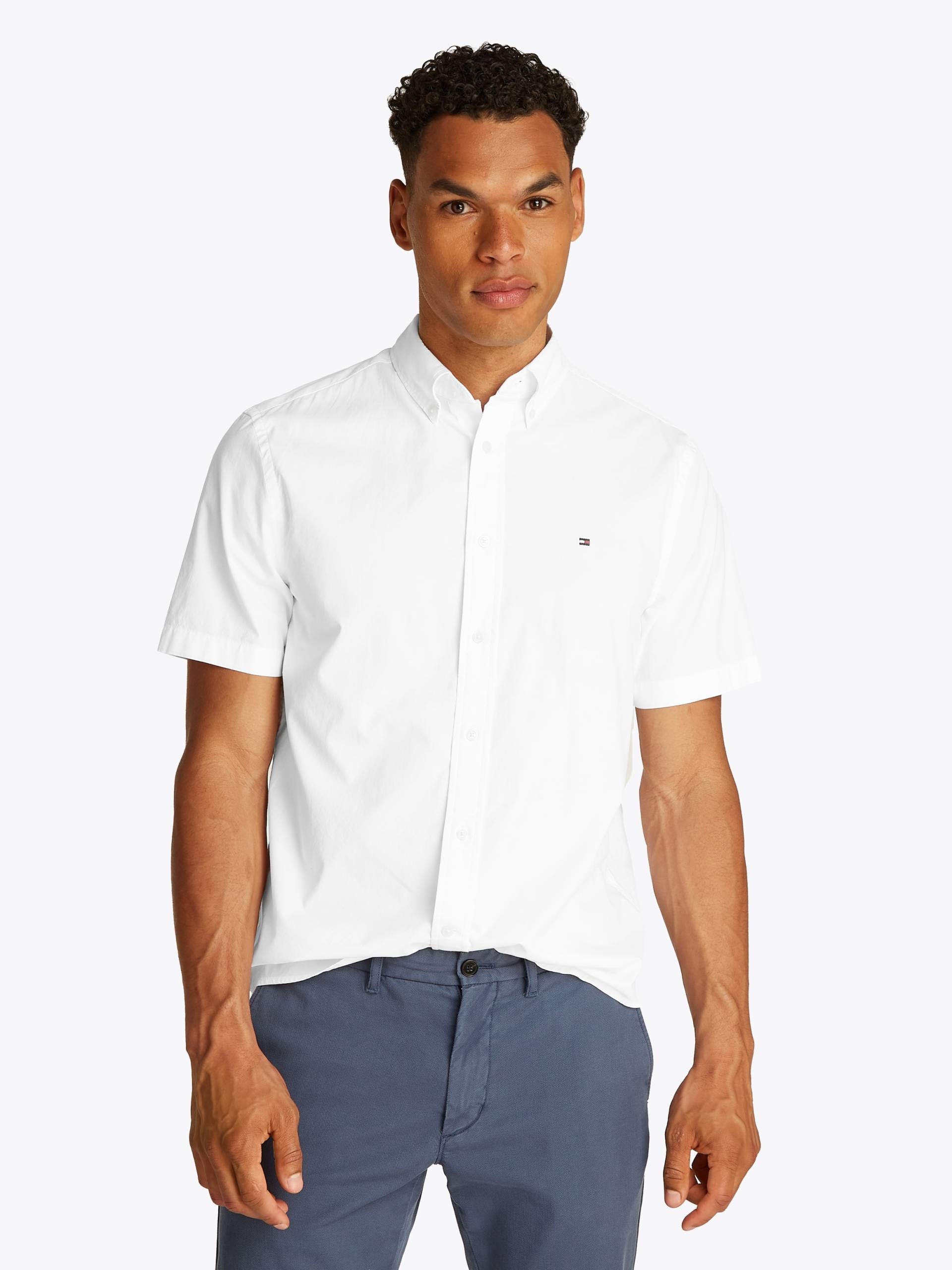 Tommy Hilfiger Kurzarmhemd »FLEX POPLIN SOLID S/S SHIRT« von TOMMY HILFIGER