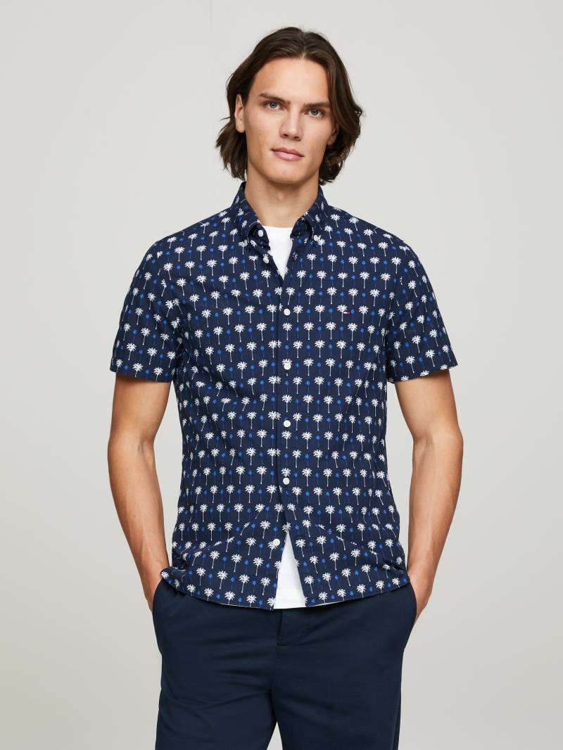 Tommy Hilfiger Kurzarmhemd »MINI PALM PRINT SF SHIRT«, mit zweifarbigen Print von TOMMY HILFIGER