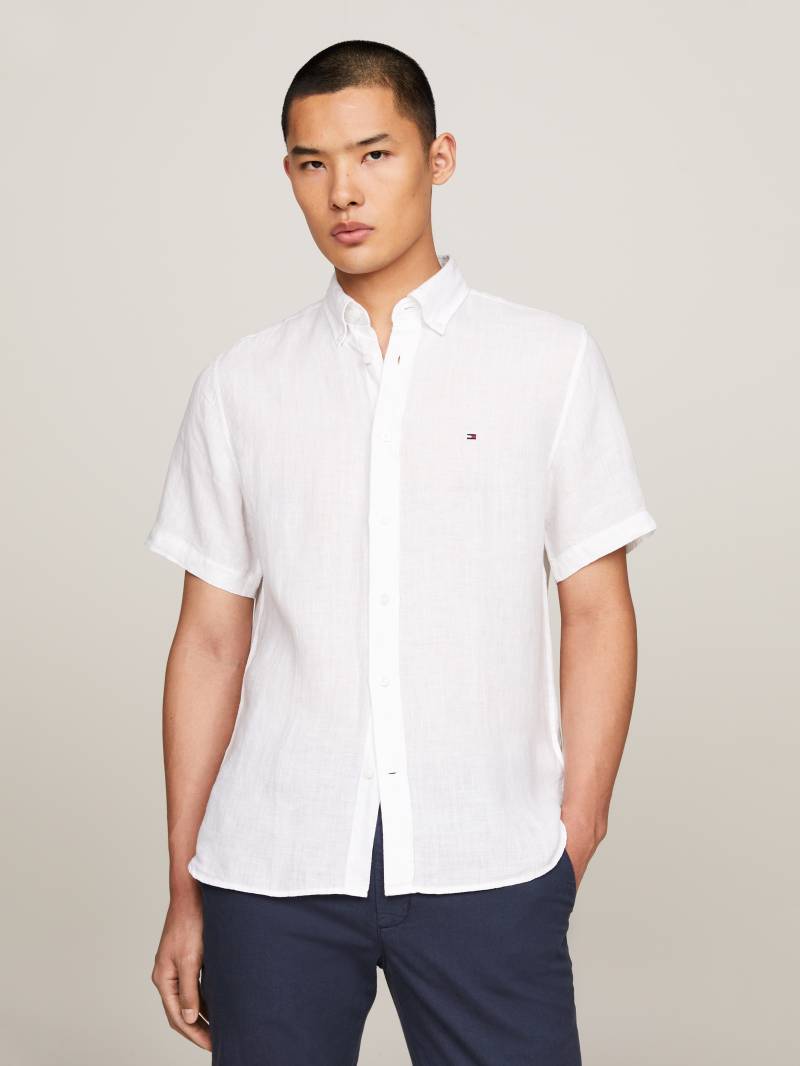 Tommy Hilfiger Kurzarmhemd »PIGMENT DYED LINEN RF SHIRT«, mit feiner Struktur von TOMMY HILFIGER